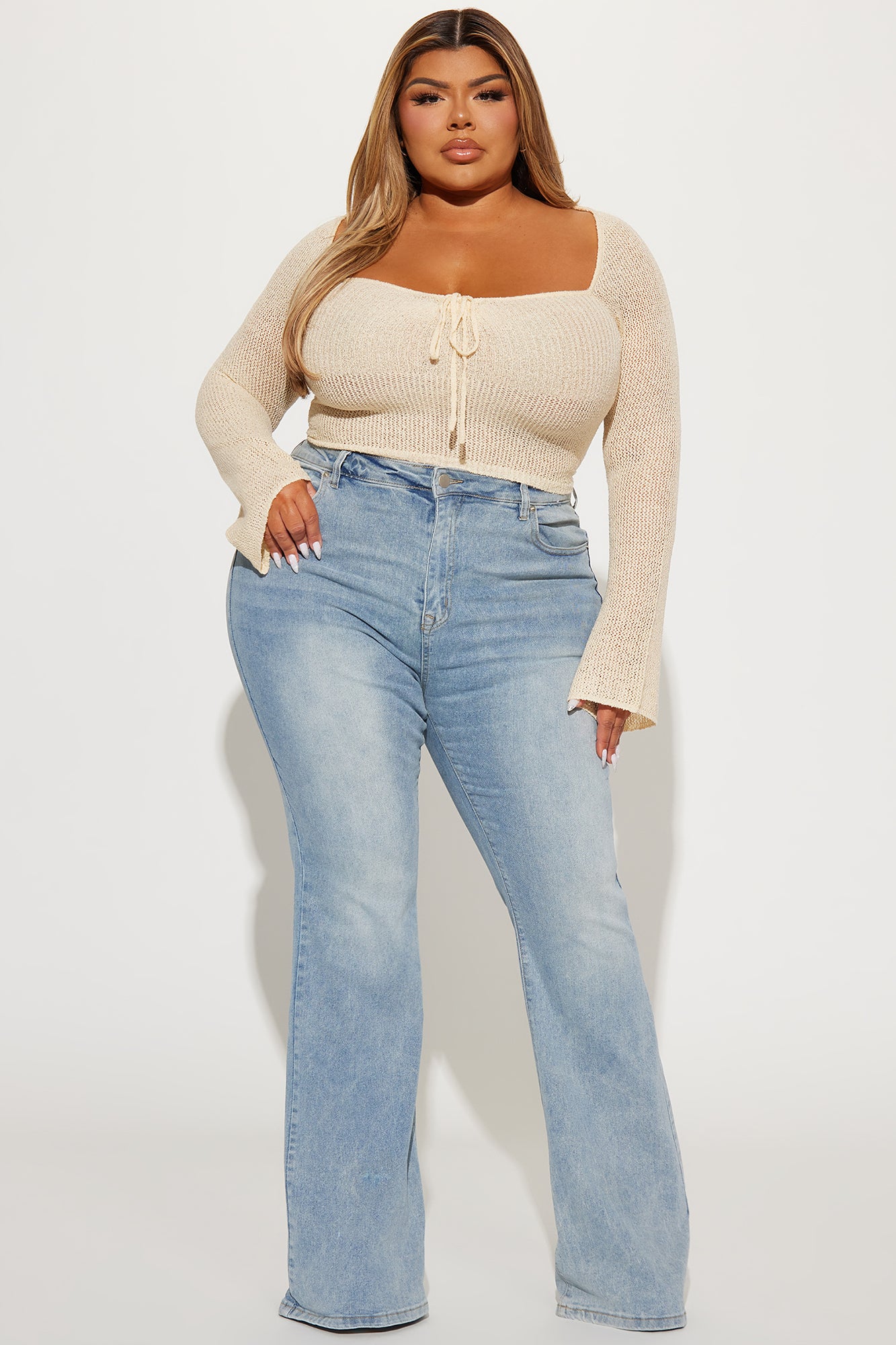 Lost In Paradise Crochet Top - Beige - Image 5