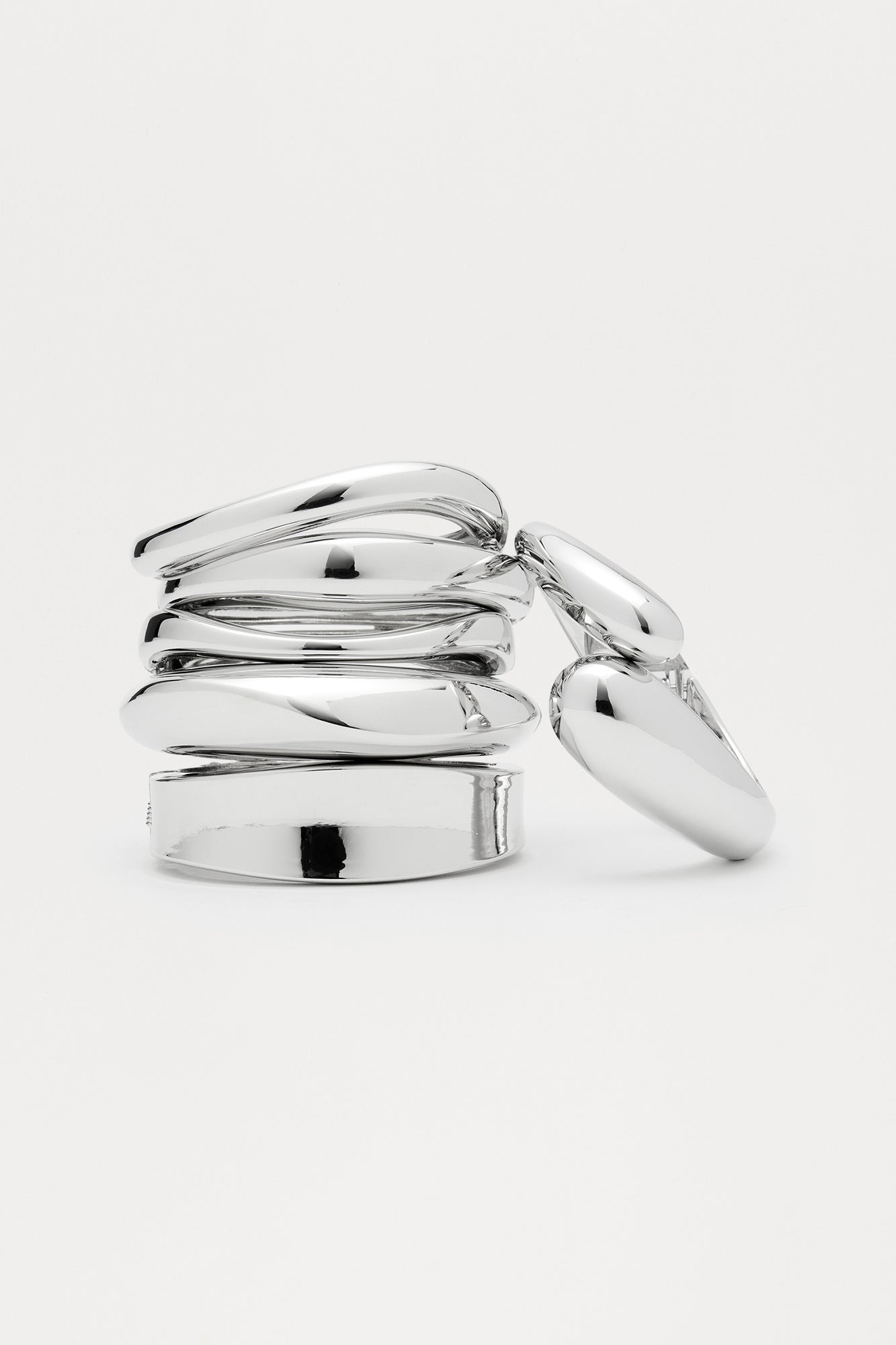 Melinda 6 Piece Bracelet Set - Silver - Image 5