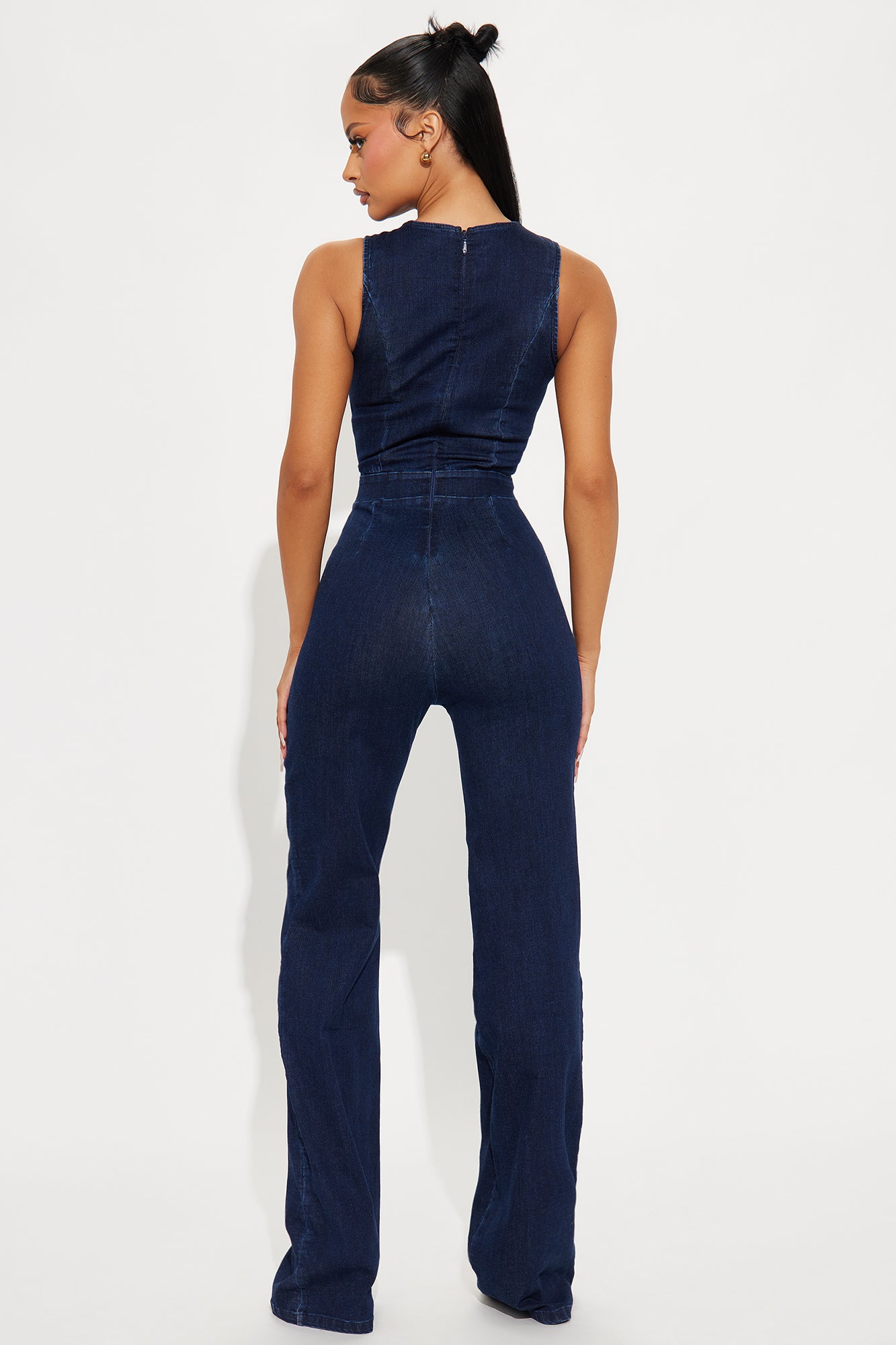 Sonya Denim Jumpsuit - Indigo - Image 3