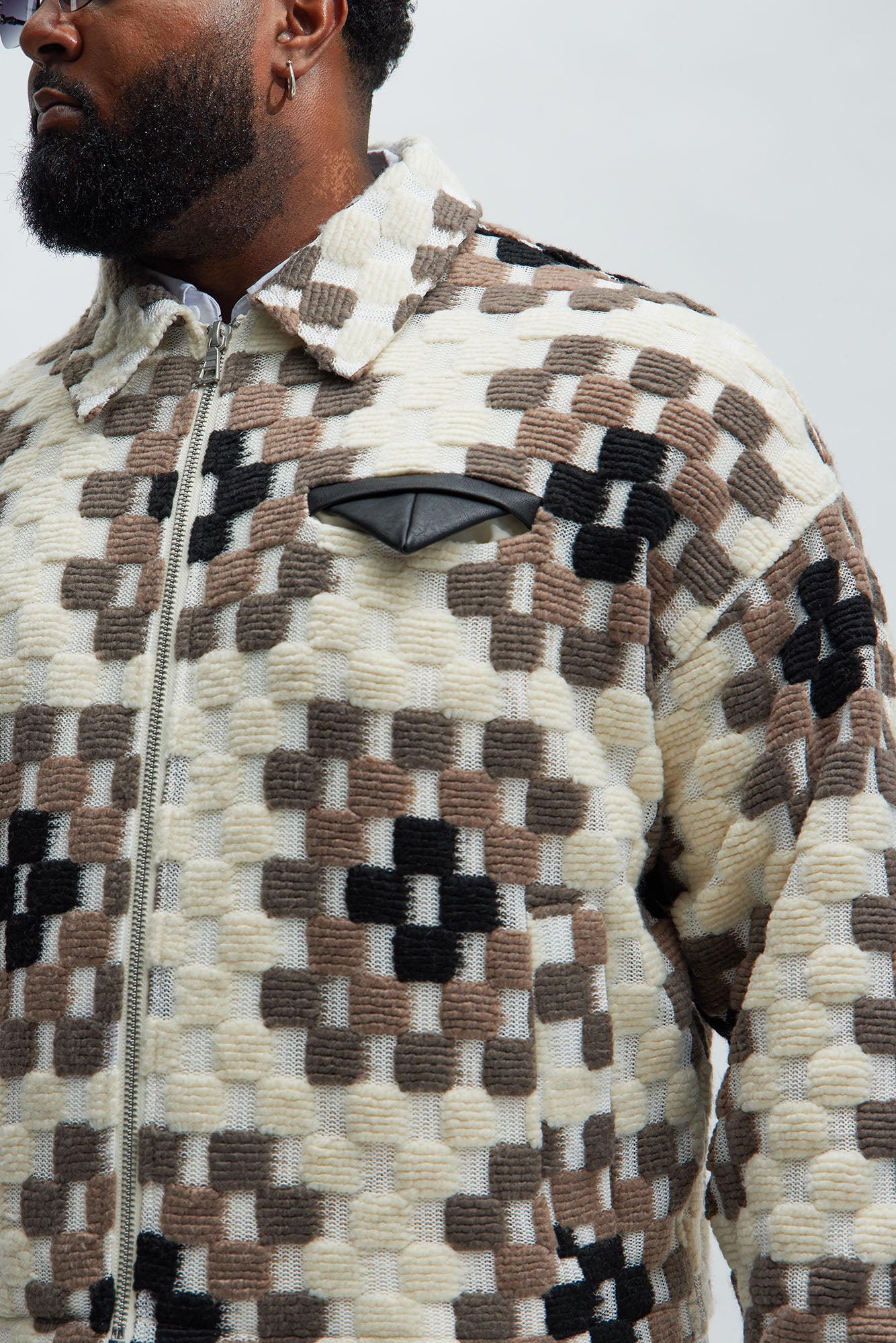 Gaston Jacquard Cropped Jacket - Brown/combo - Image 7