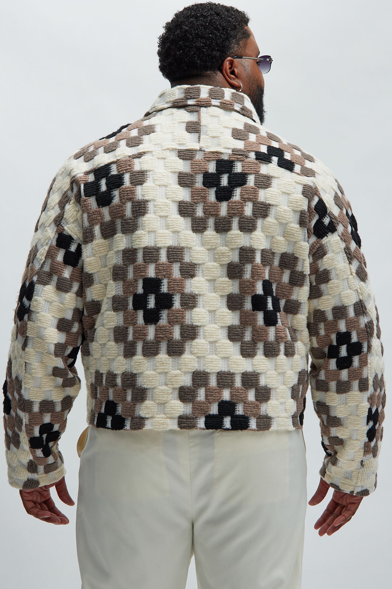 Gaston Jacquard Cropped Jacket - Brown/combo - Image 8