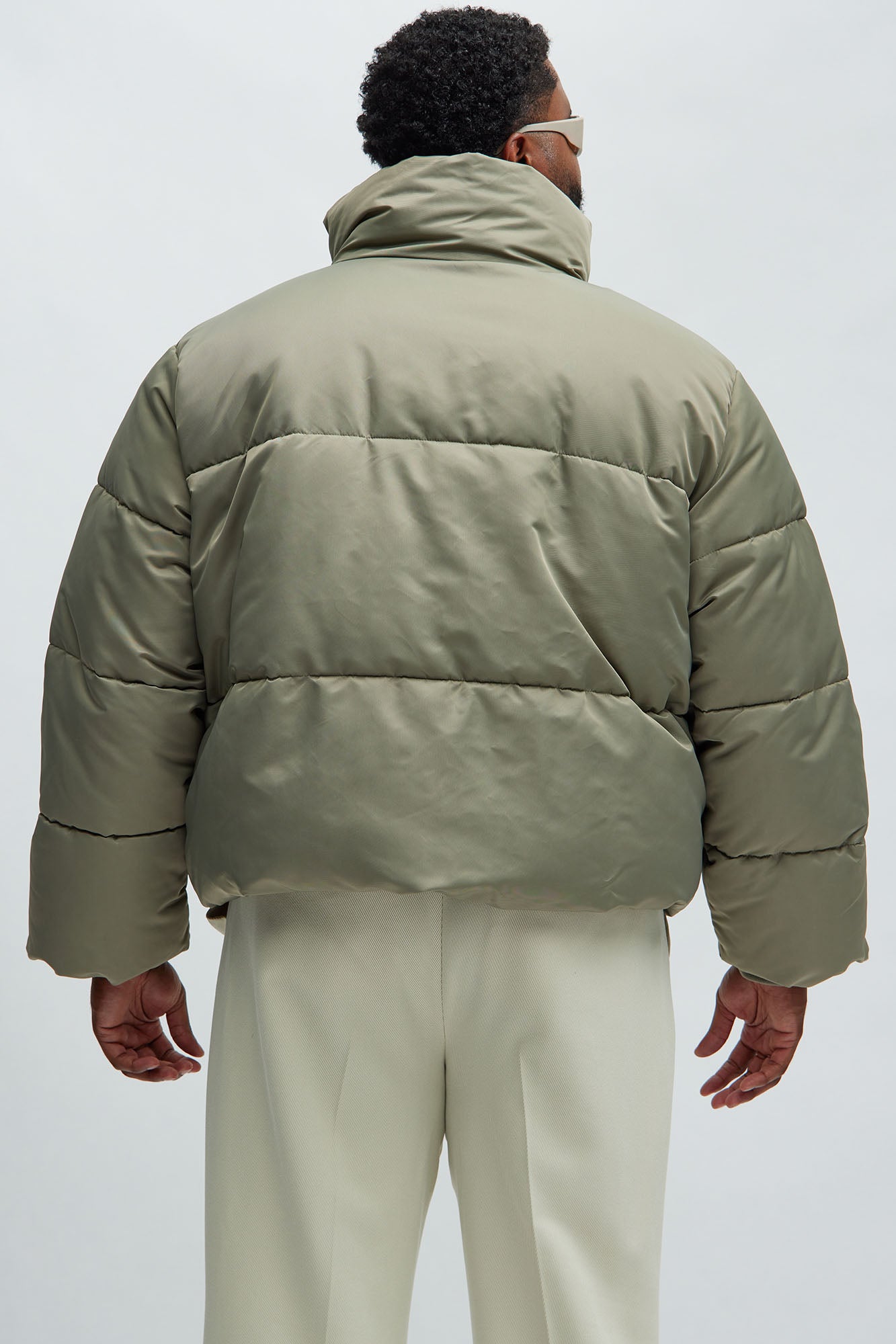 Norton Cropped Puffer - Olive - Image 8