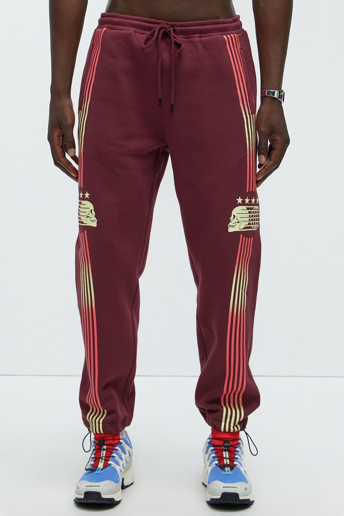 4 Star Champion Sweatpants - Burgundy - Image 3