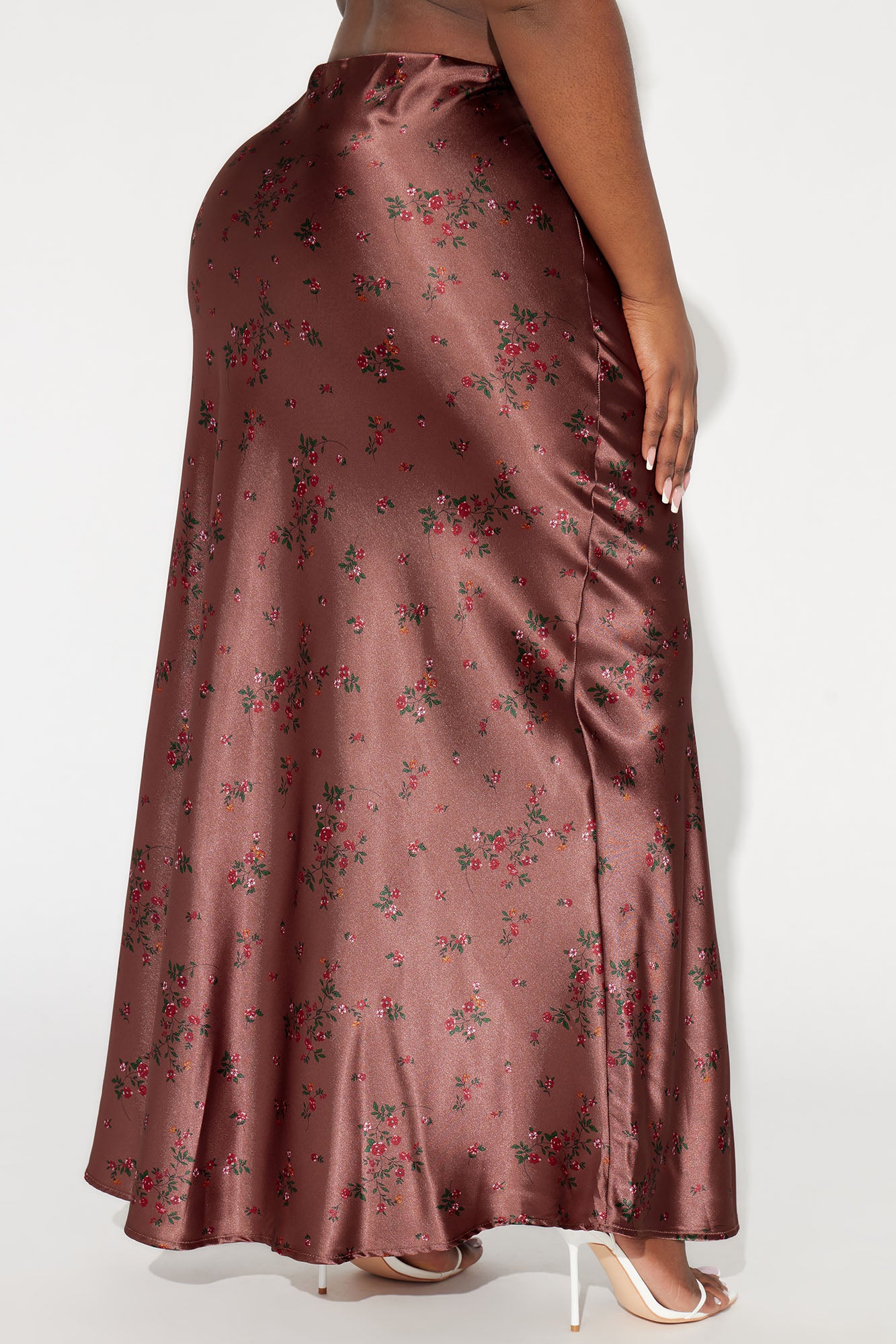 Buy Myself Flowers Satin Maxi Skirt - Copper - Image 7