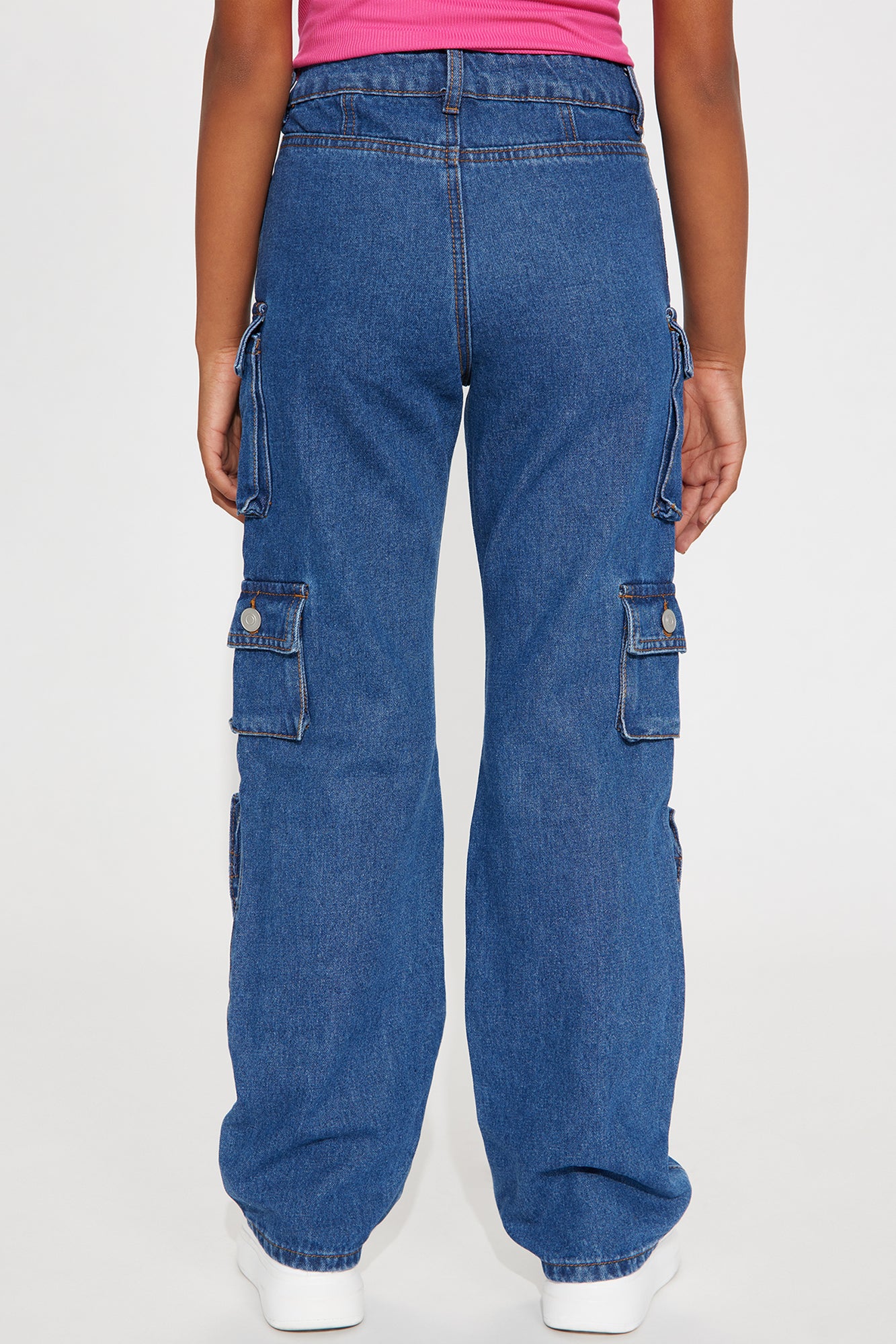 Mini Billie Cargo Jeans - Medium Wash - Image 4