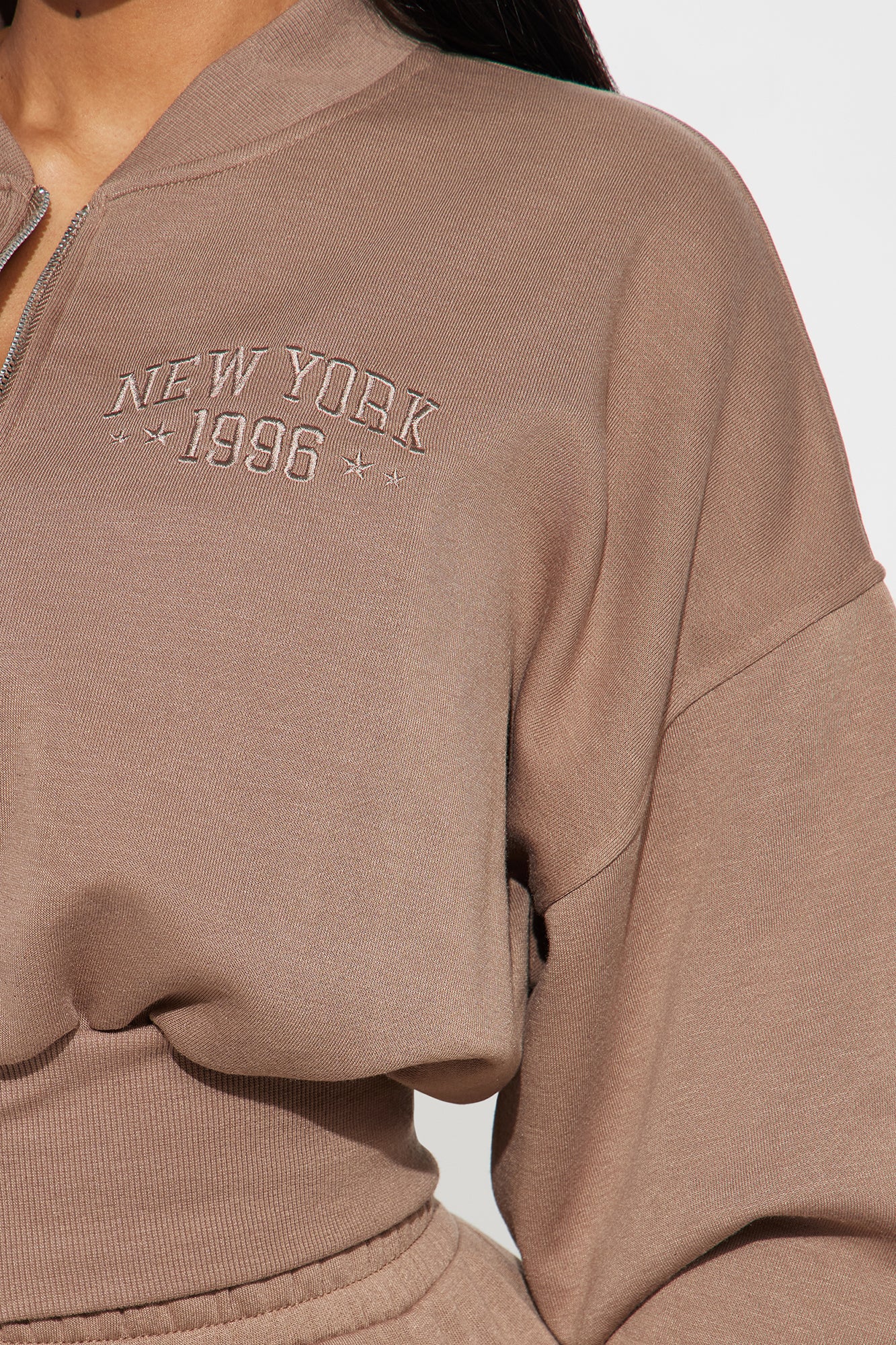 New York Fleece Pant Set - Mocha - Image 3