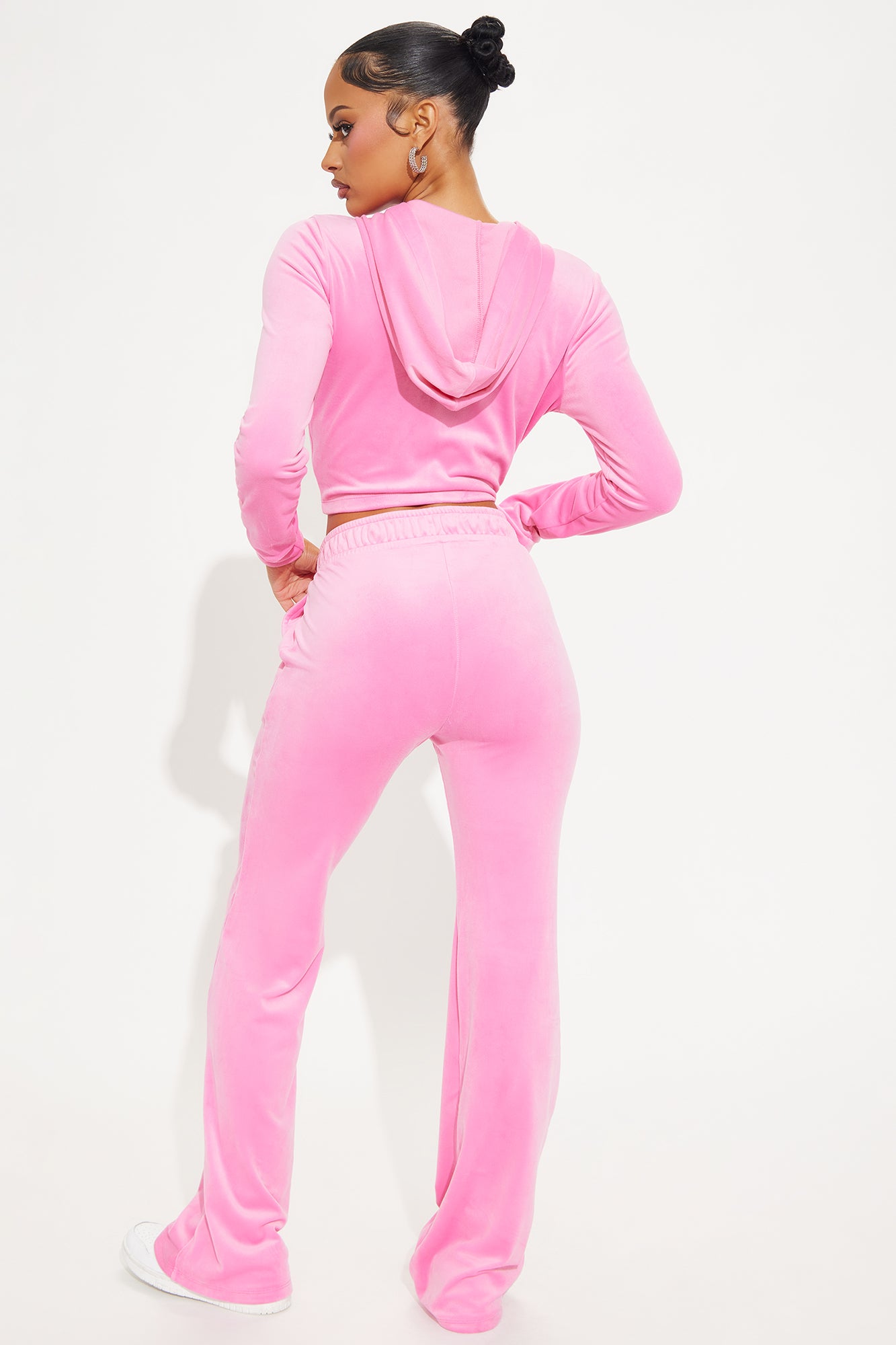 Amelia Velour Pant Set - Pink - Image 3