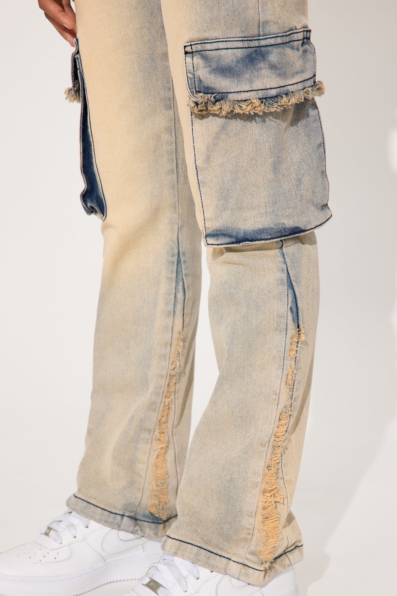 Mini Walk This Way Rip & Repair Denim Jean - Light Blue Wash - Image 3