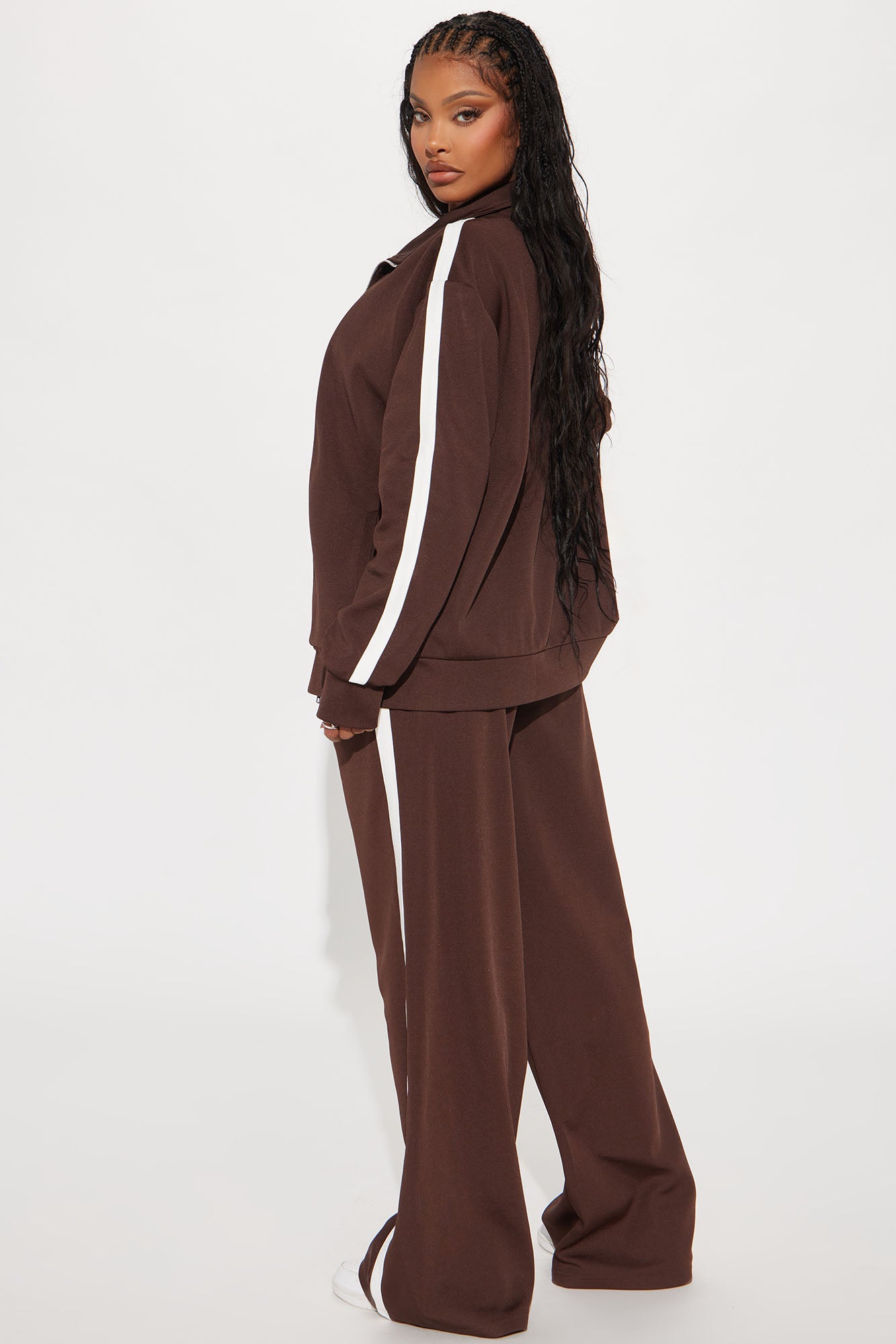 Lucca Oversized Track Pant Set - Chocolate - Image 4