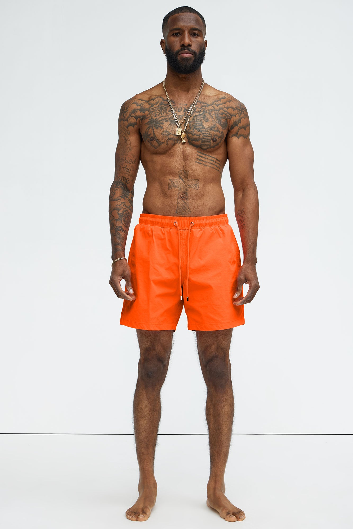 Montez Stretch Swim Trunk Classic - Orange - Image 3