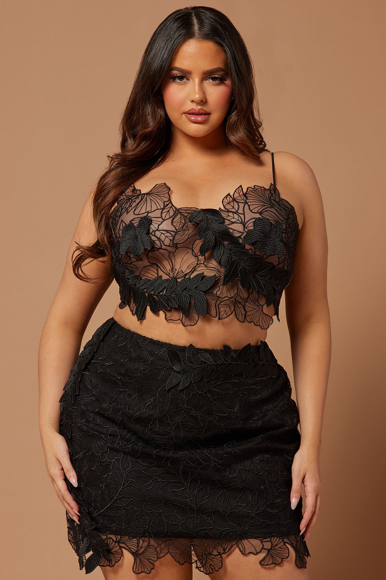 Clarissa Embroidered Skirt Set - Black - Image 6