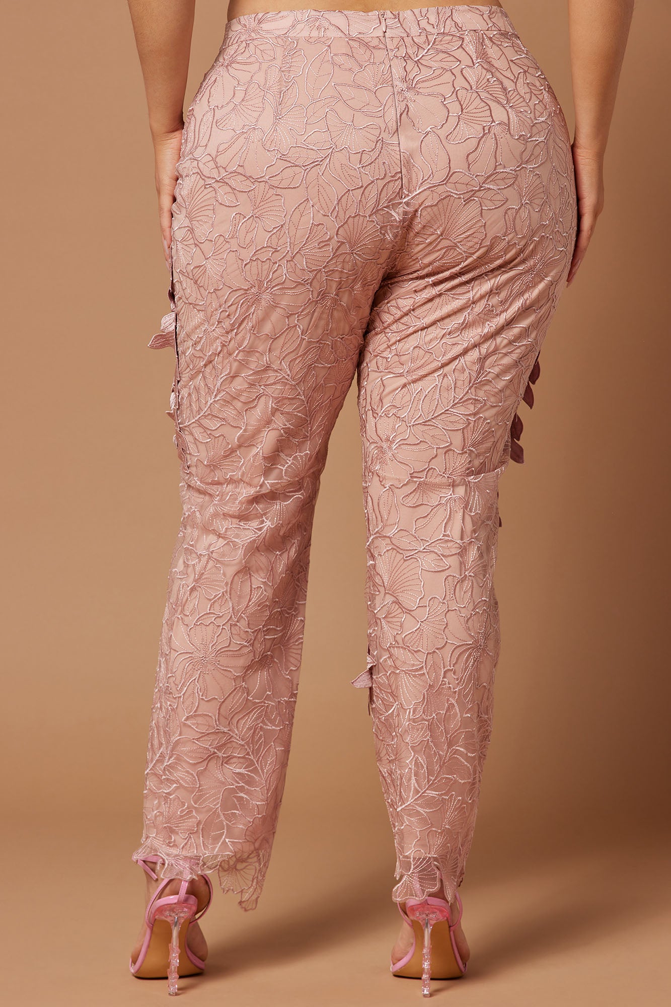 Clarissa Embroidered Pant - Rose - Image 8