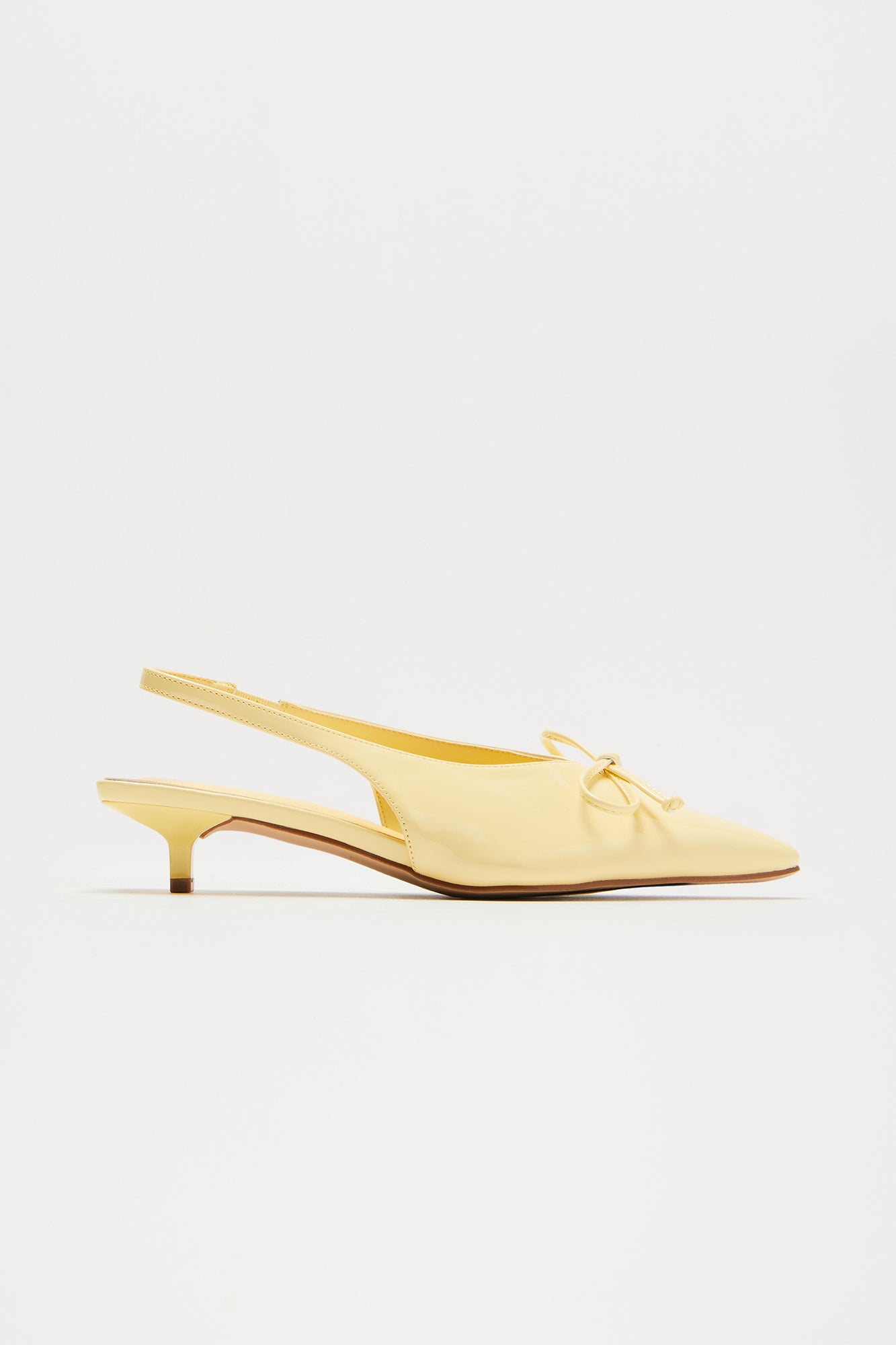 Emberia Kitten Heel Pumps - Butter Yellow - Image 3