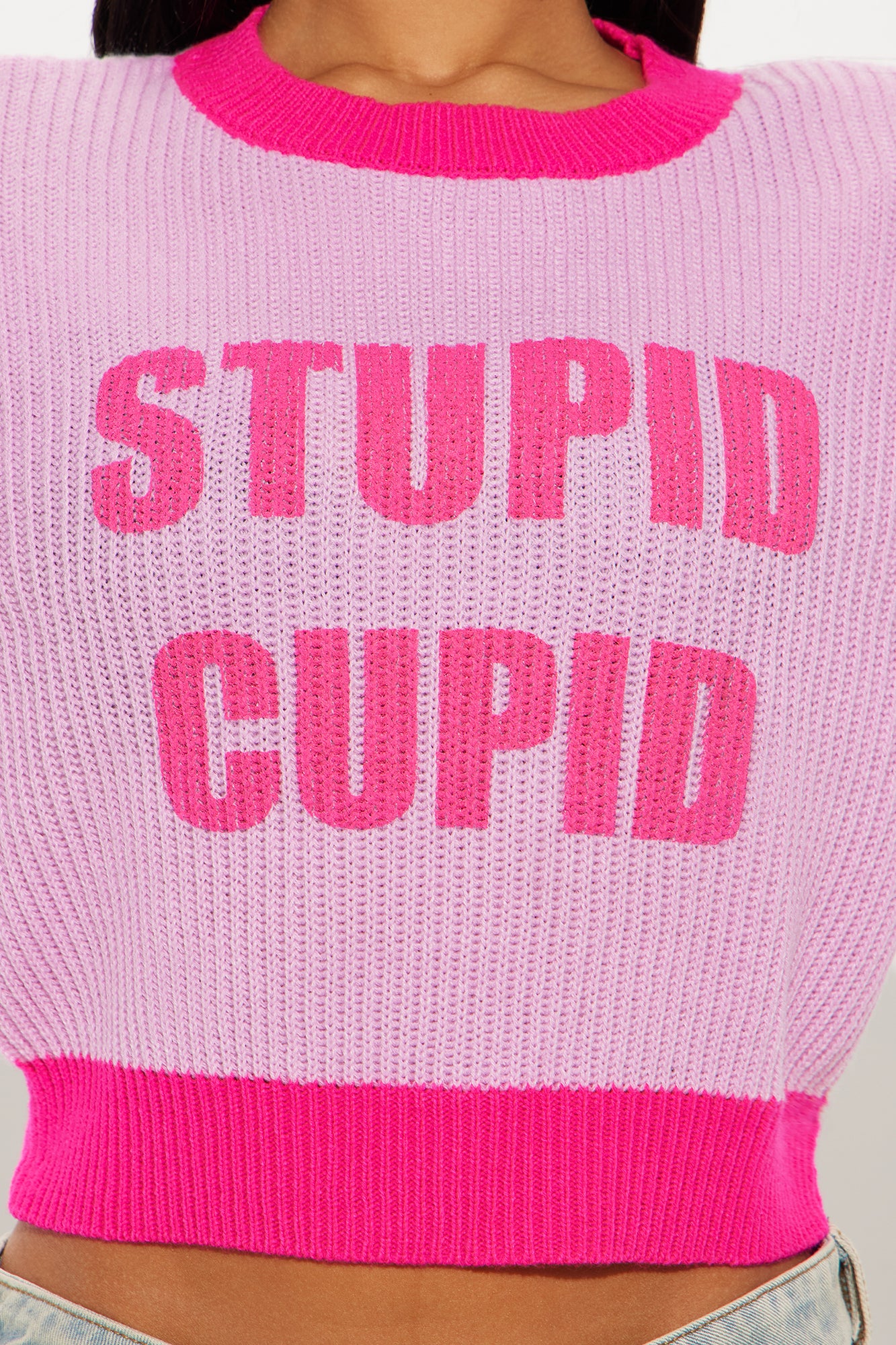 Stupid Cupid Sweater - Pink/combo - Image 4