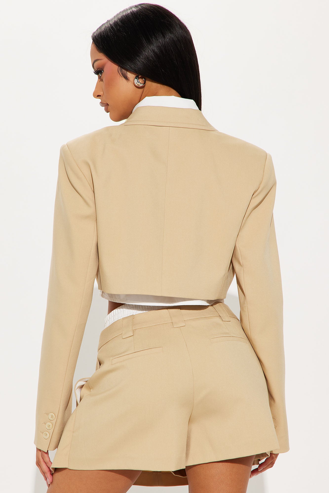 Chelsea Blazer Skort Set - Taupe - Image 4