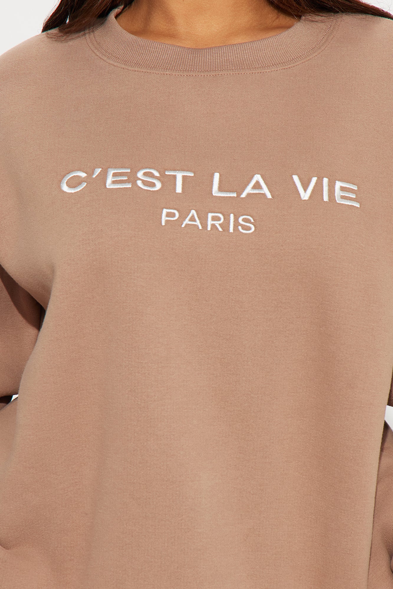 C’est La Vie Sweatpant Set - Mocha - Image 3