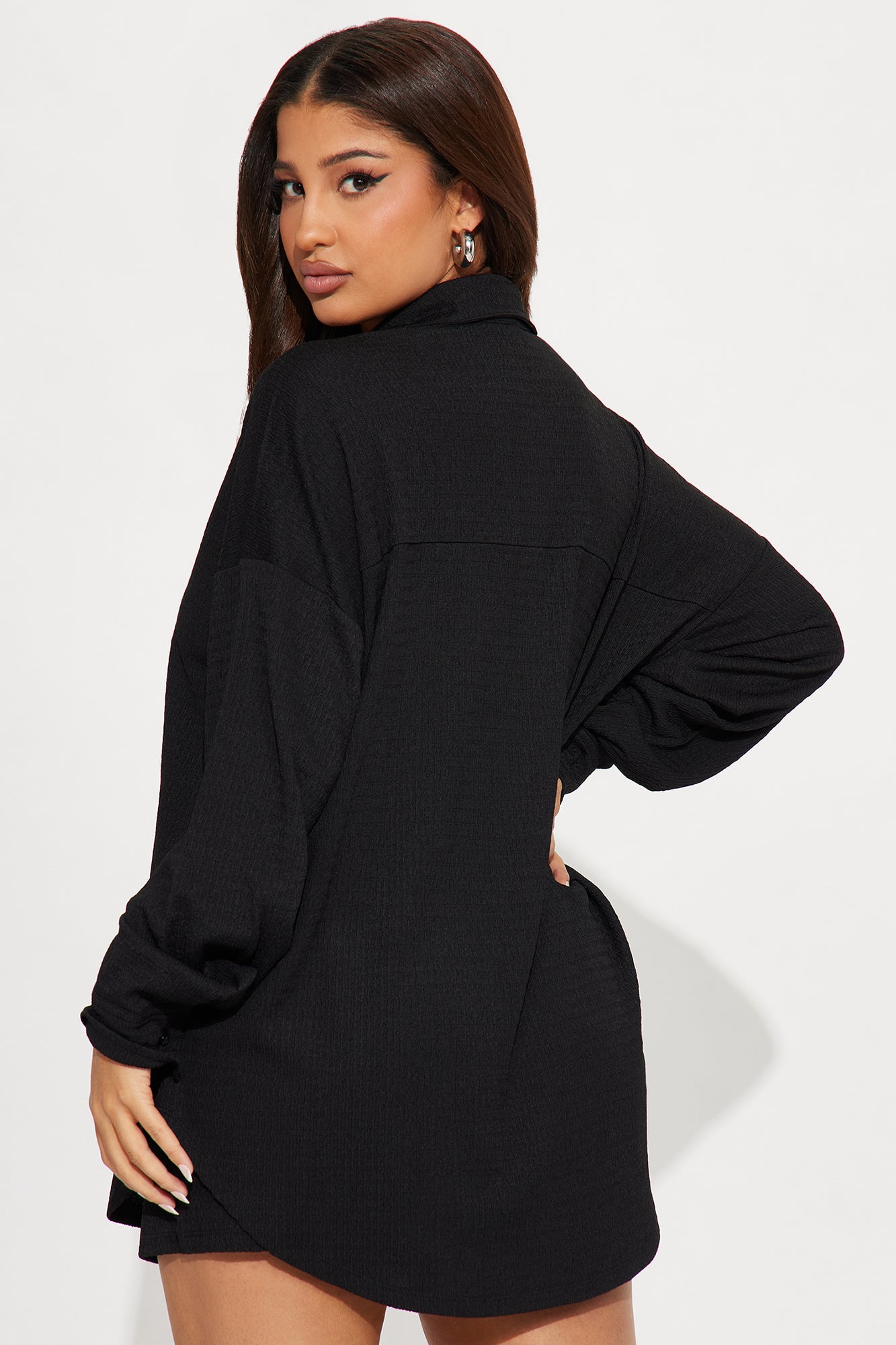 Bethany Textured Short Set - Black - Image 3