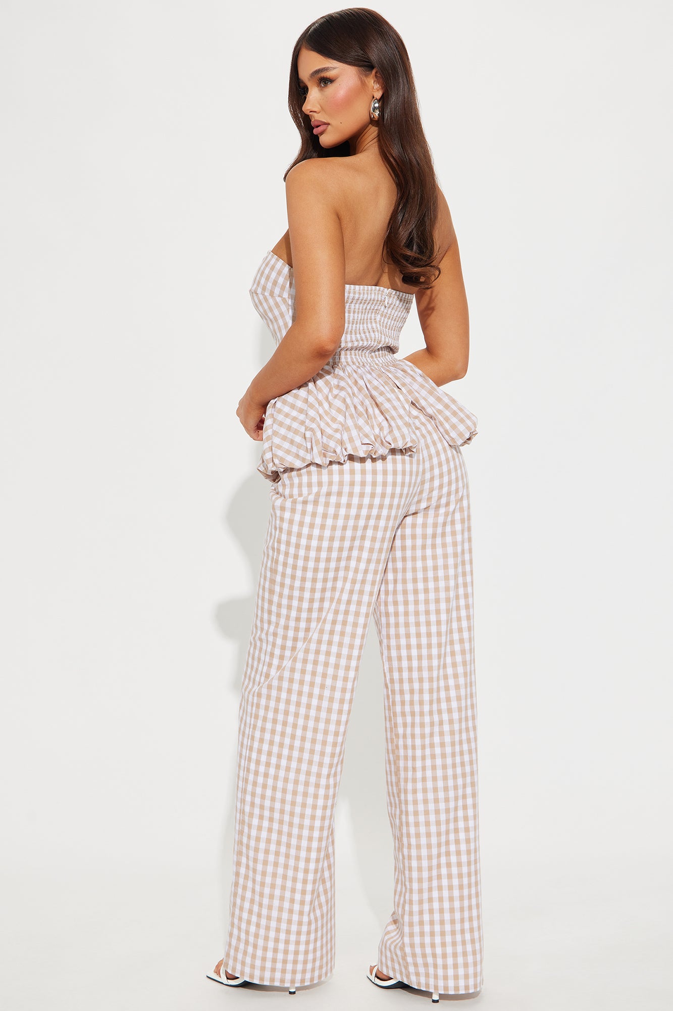 Serenita Peplum Jumpsuit - Taupe/combo - Image 4
