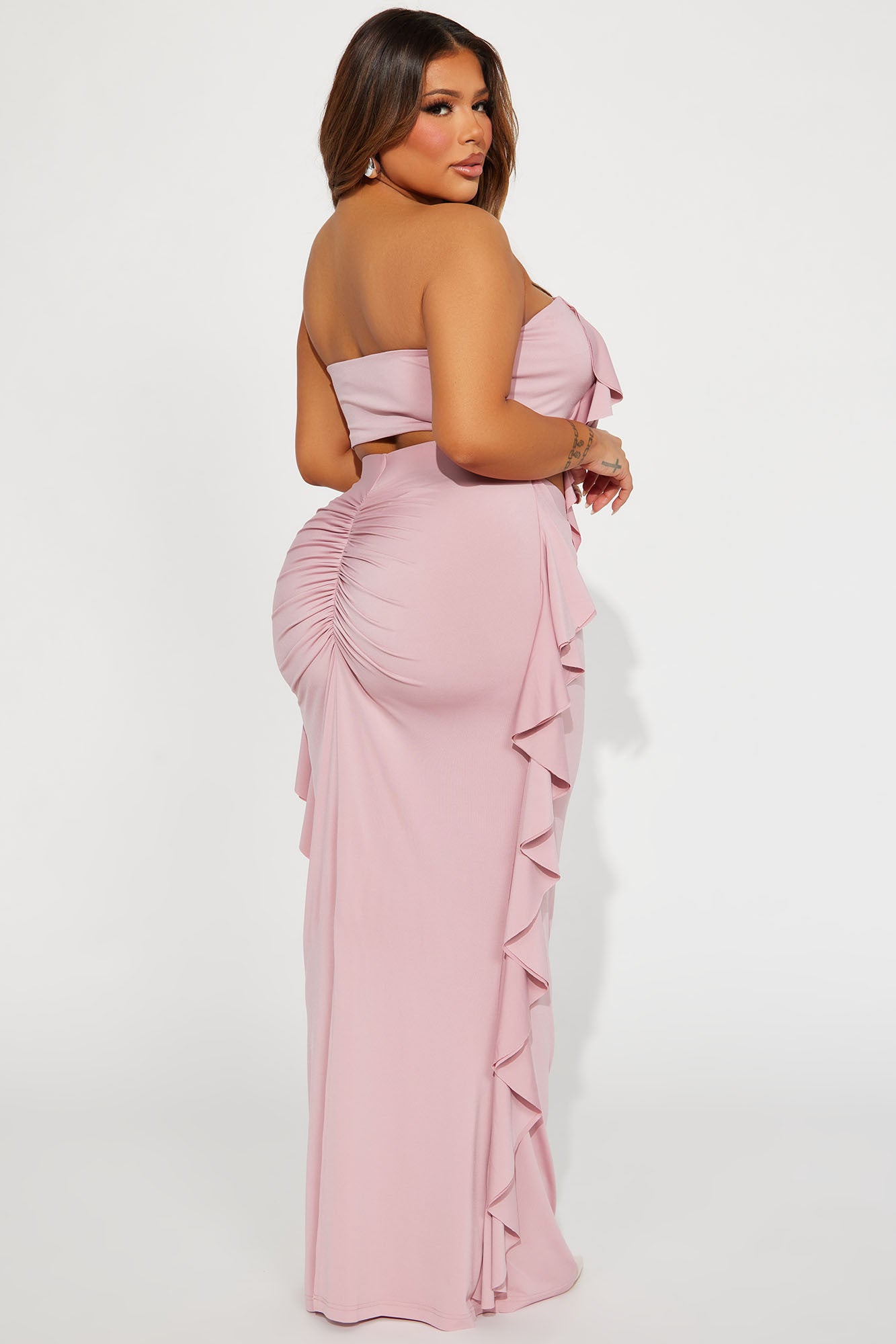 Love Affair Ruffle Skirt Set - Mauve - Image 7