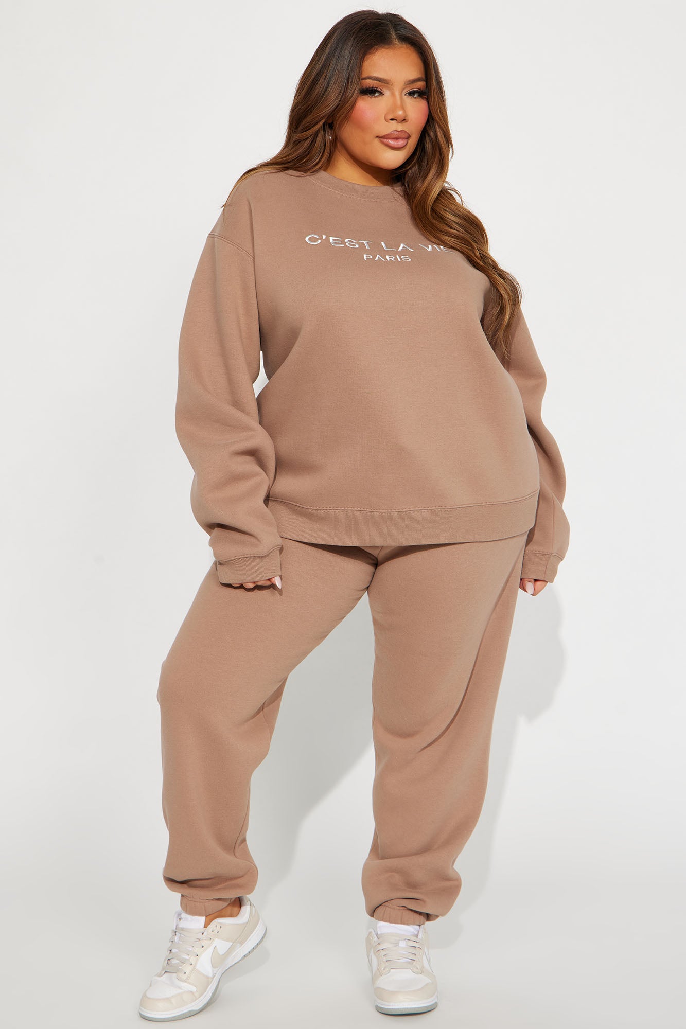 C’est La Vie Sweatpant Set - Mocha - Image 5