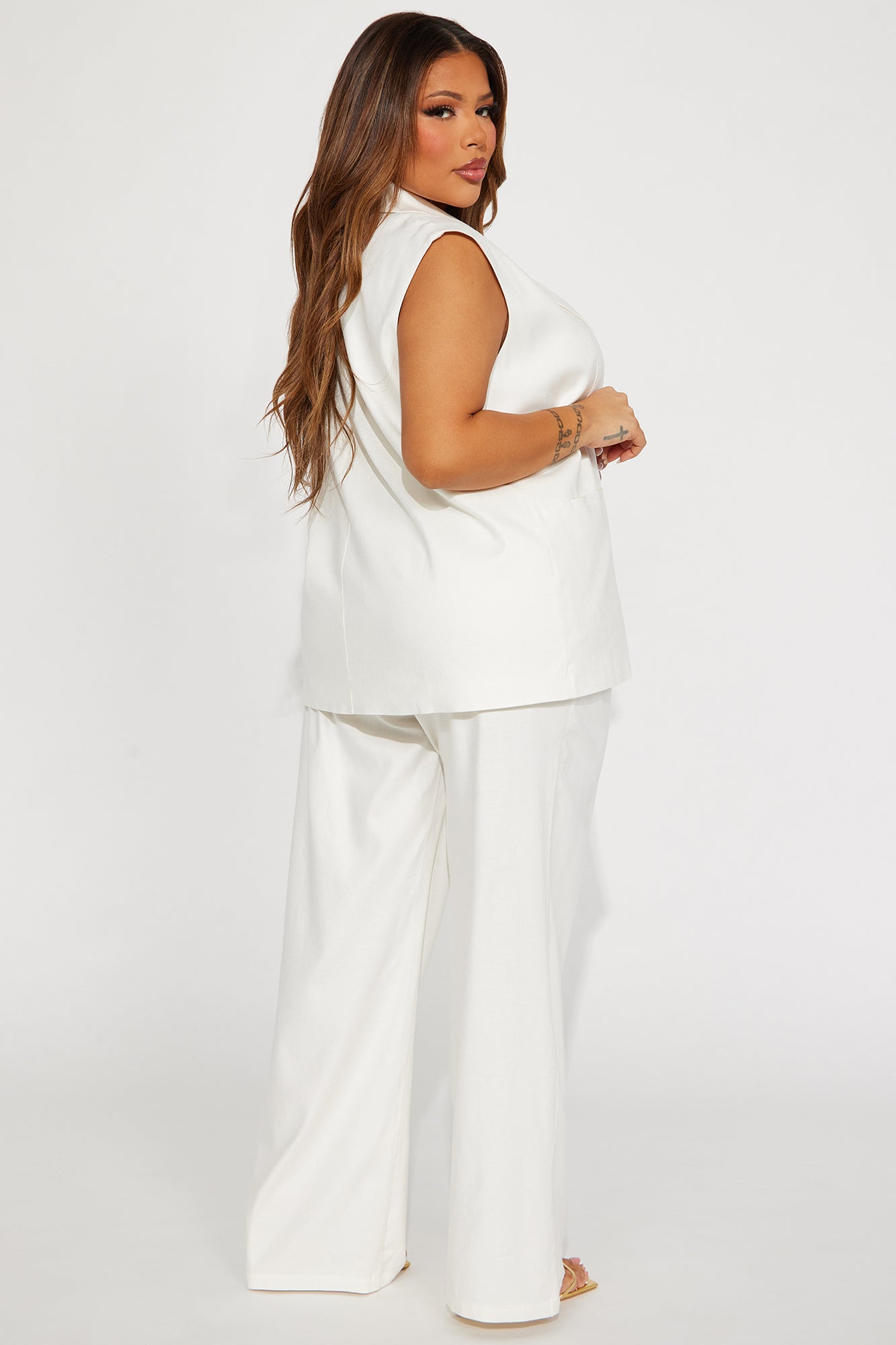 Only Necessary Vest Pant Set - Ivory - Image 7