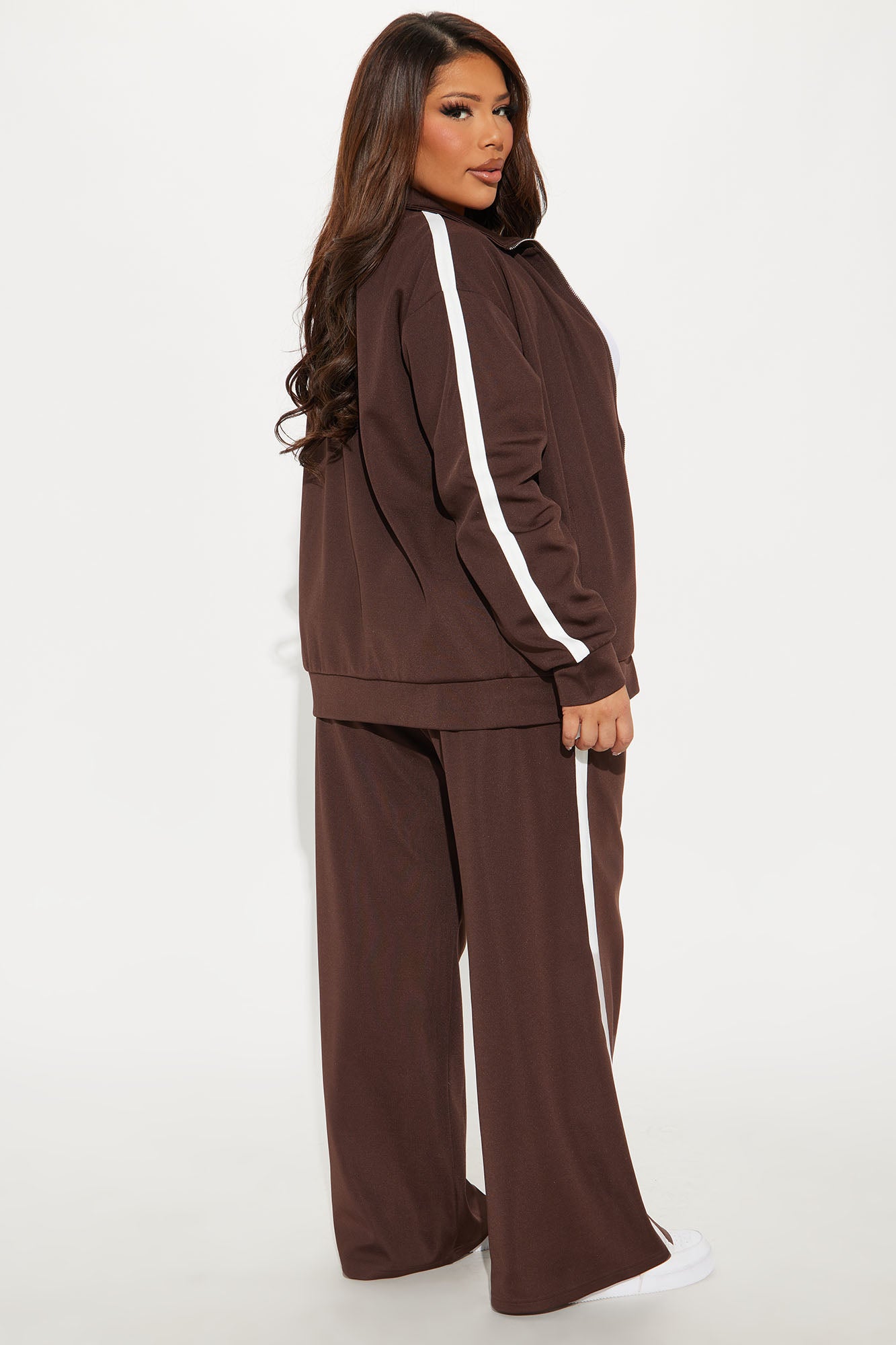 Lucca Oversized Track Pant Set - Chocolate - Image 7
