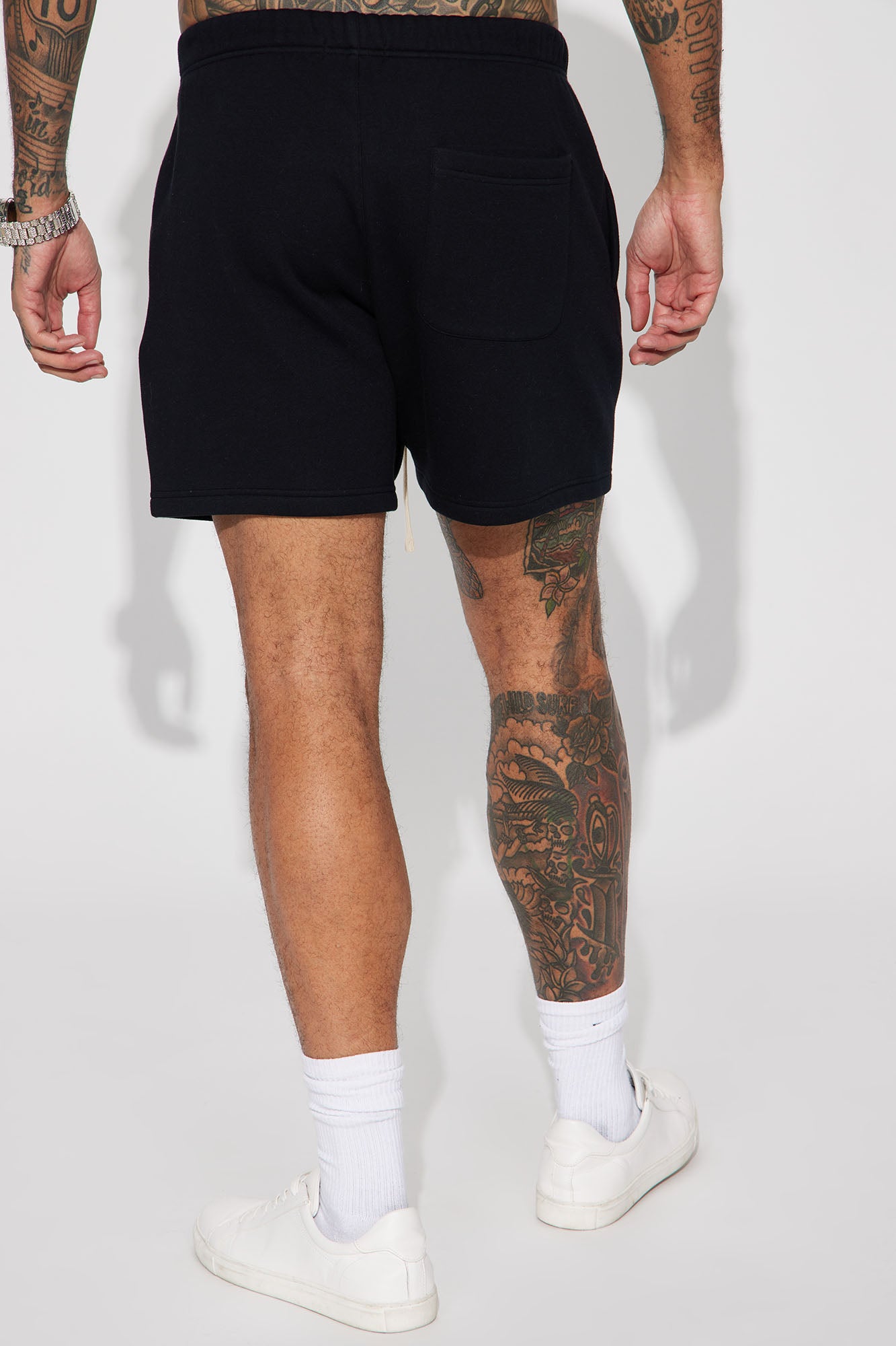 Tyson Oversize Heavyweight Sweat Shorts - Black - Image 4