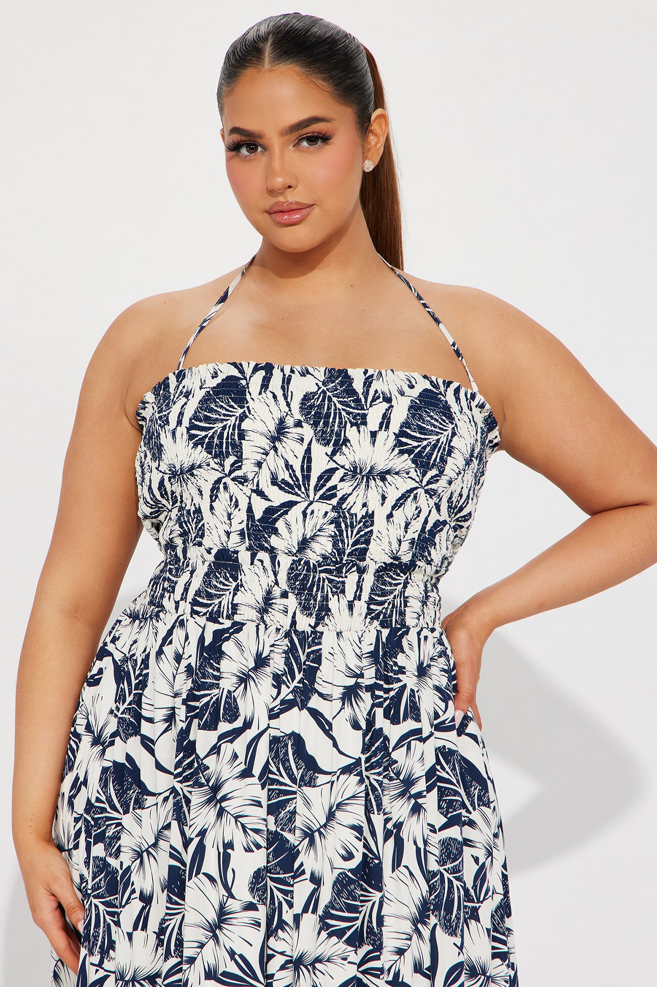 Bianca Tropical Maxi Dress - Navy/combo - Image 5