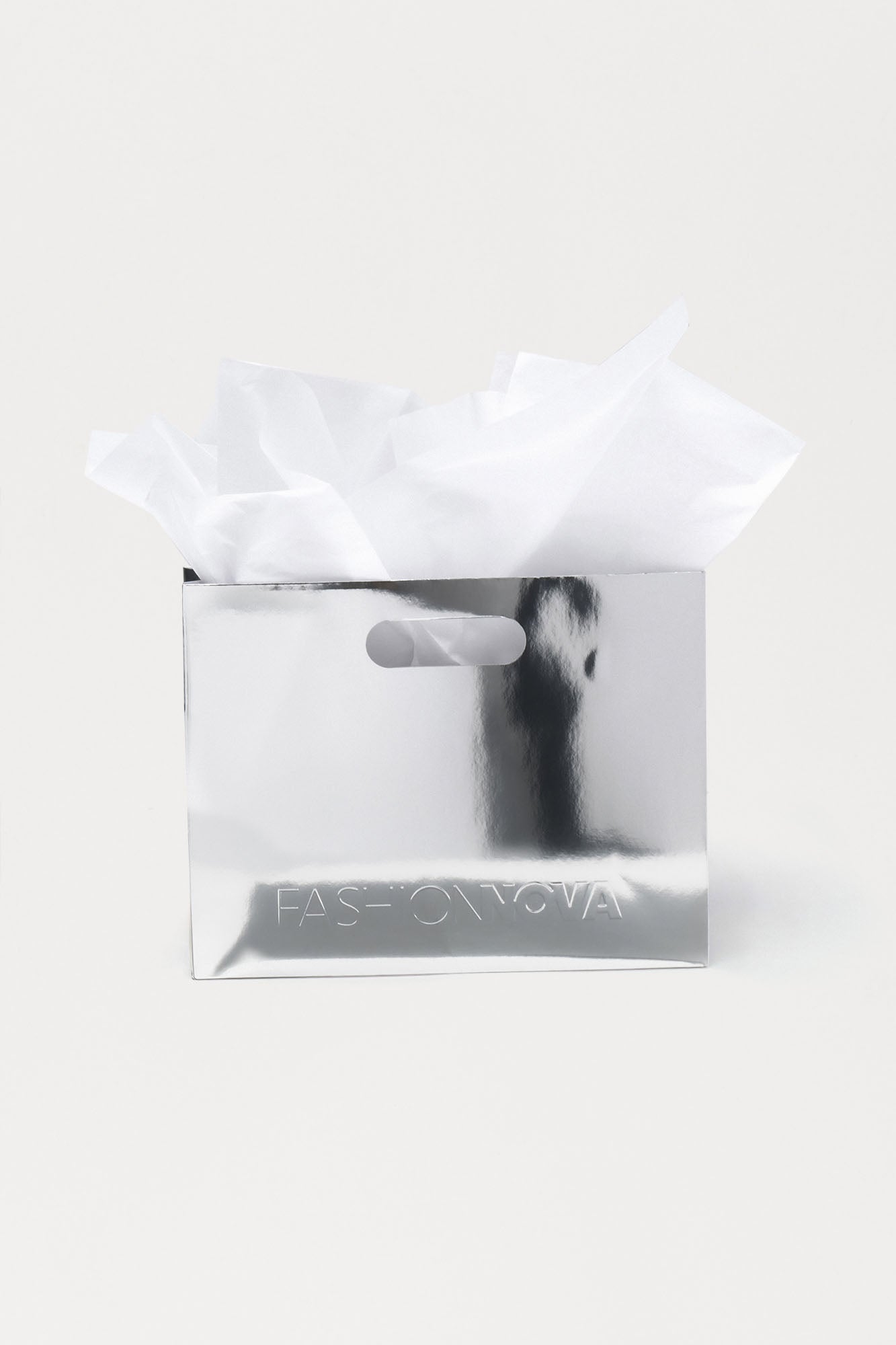 Fashion Nova Gift Bag - Chrome - Silver - Image 3