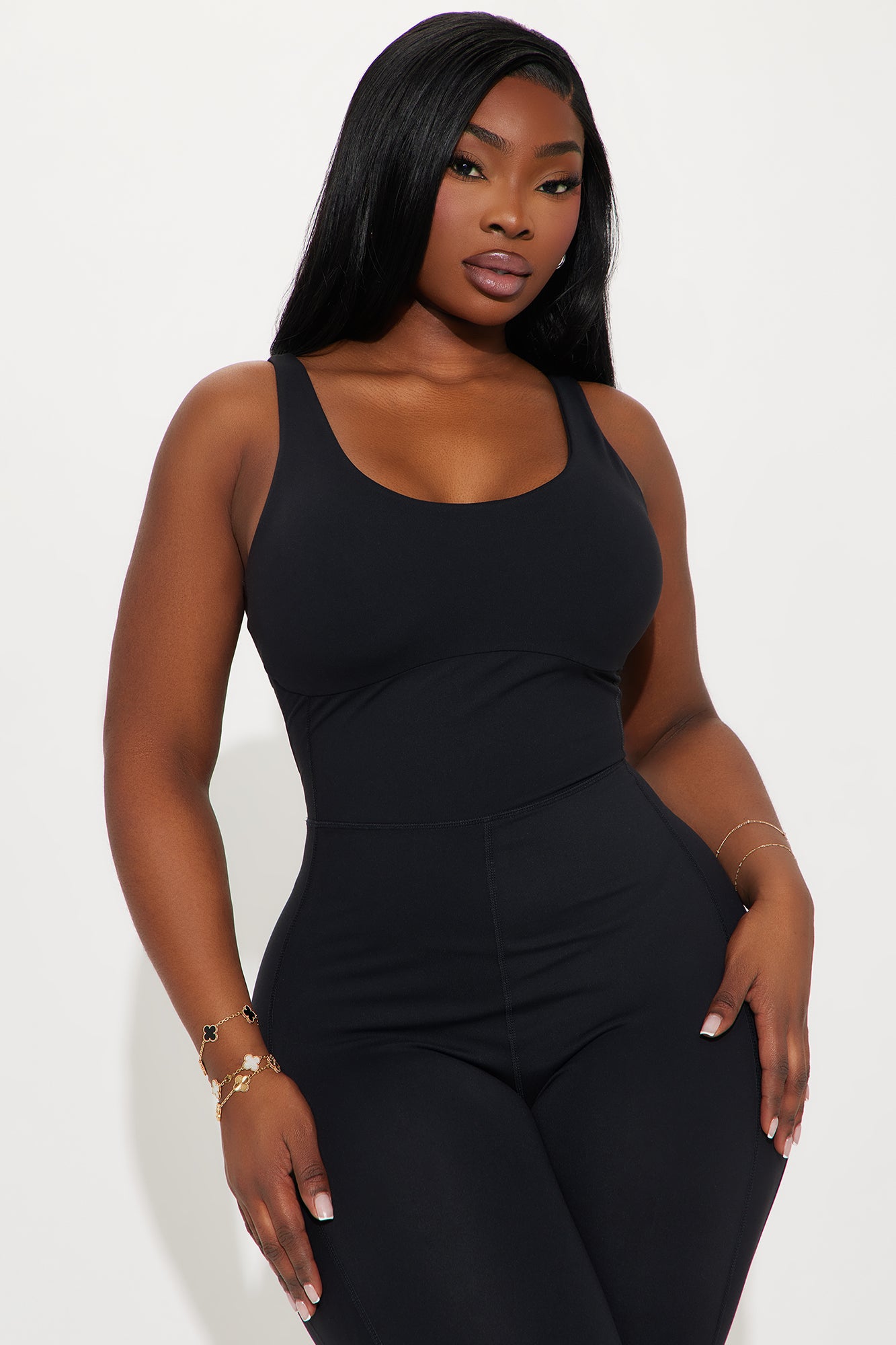 Stretch & Shine Super Soft Active Jumpsuit - Black - Image 5