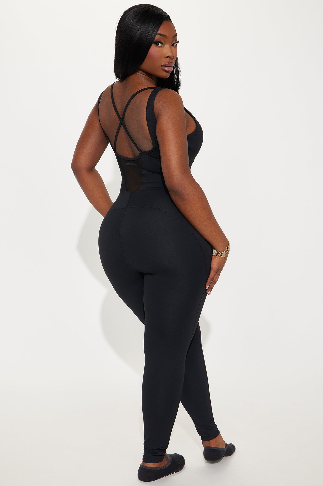 Stretch & Shine Super Soft Active Jumpsuit - Black - Image 7