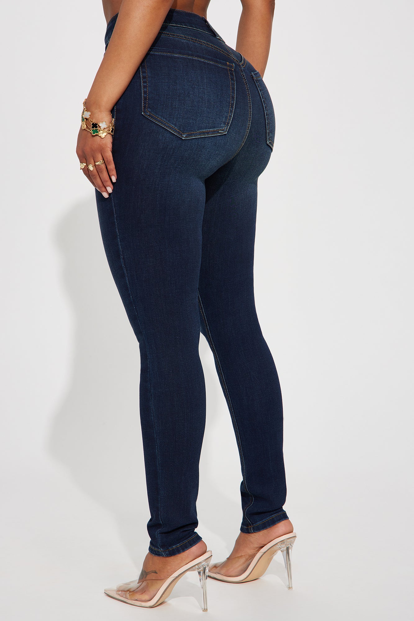 Opening Act No Gap Stretch Skinny Jeans - Dark Wash - Image 3