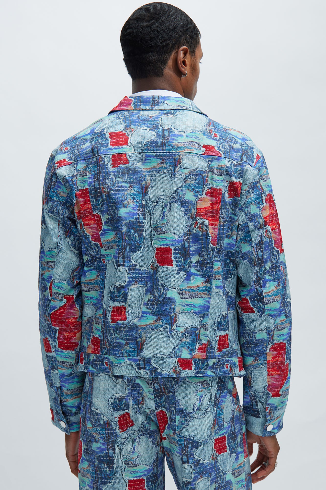 Maui Gardens Trucker Jacket - Blue/combo - Image 4