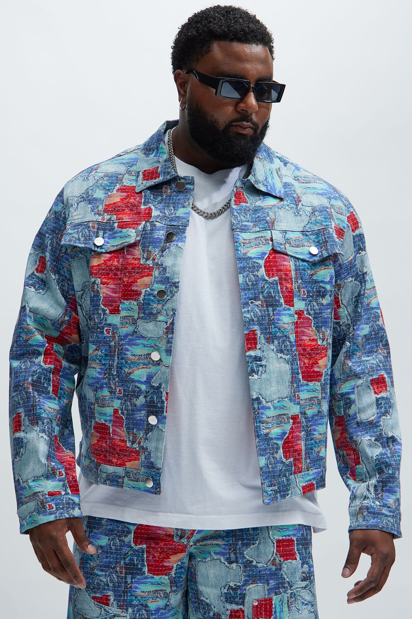Maui Gardens Trucker Jacket - Blue/combo - Image 5