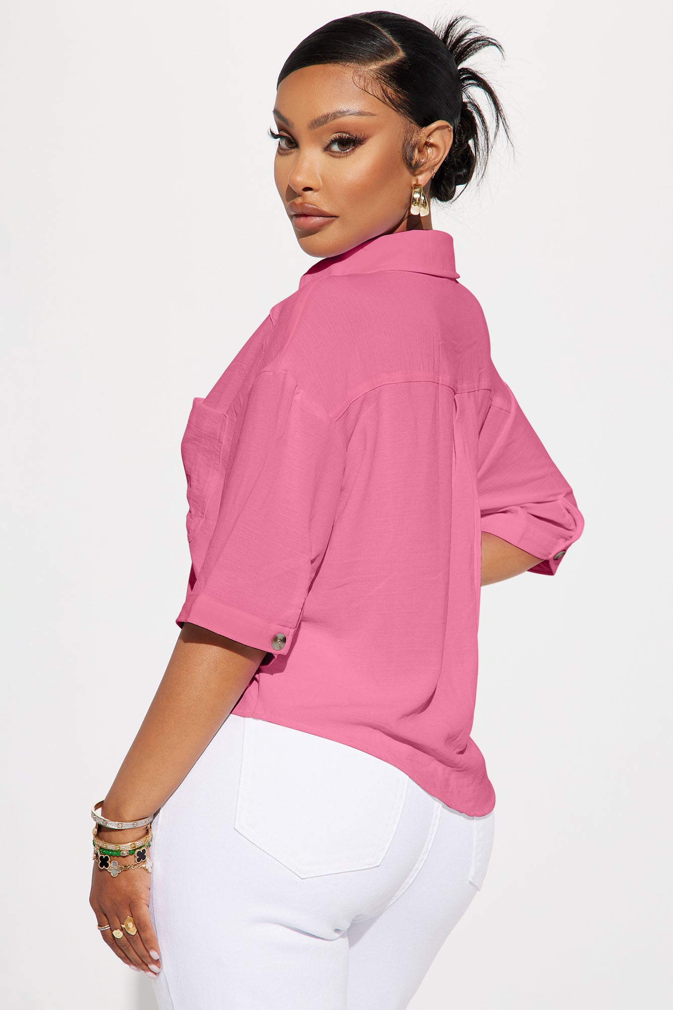 Huttley Linen Shirt - Pink - Image 3