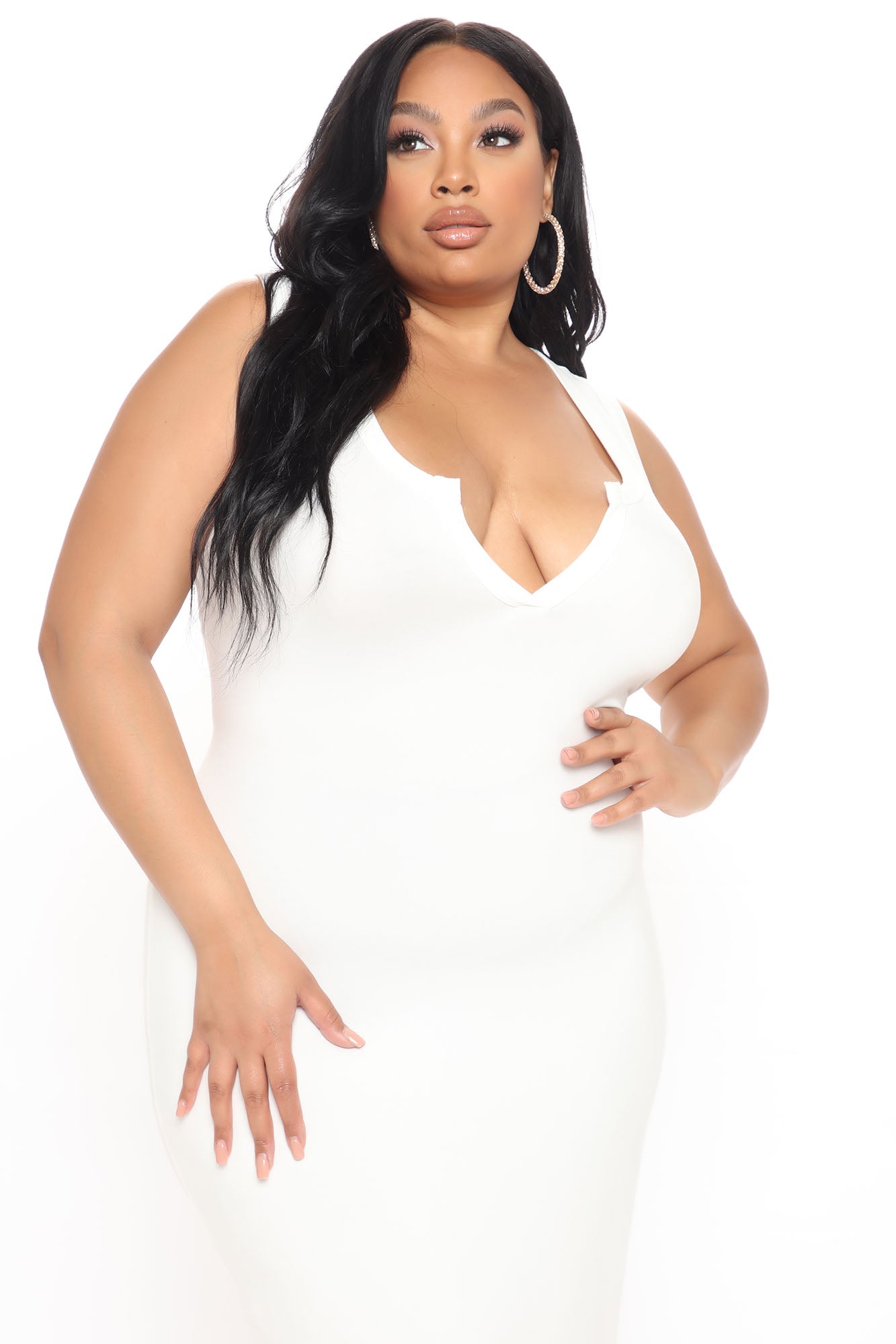 All You Need Midi Dress - White - Image 8