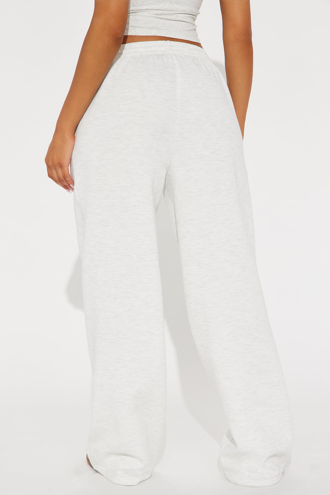 Izabel 98 Varsity Wide Leg Pant - Heather Grey - Image 4