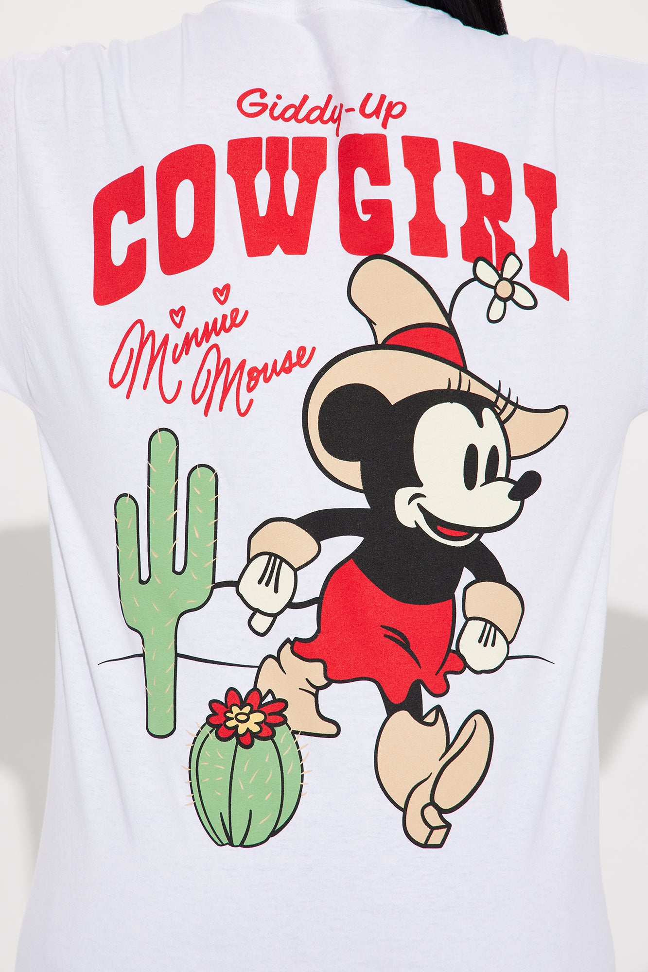 Giddy Up Cowgirl Minnie Mouse Tee - White - Image 4