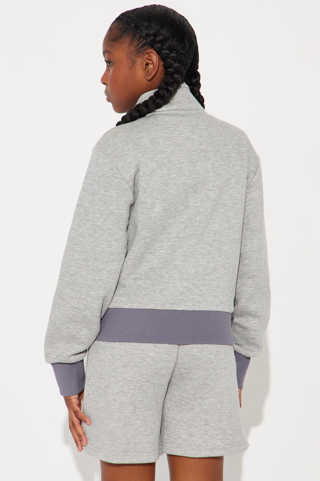 Mini Brooklyn Vibe Short Set - Heather Grey - Image 4