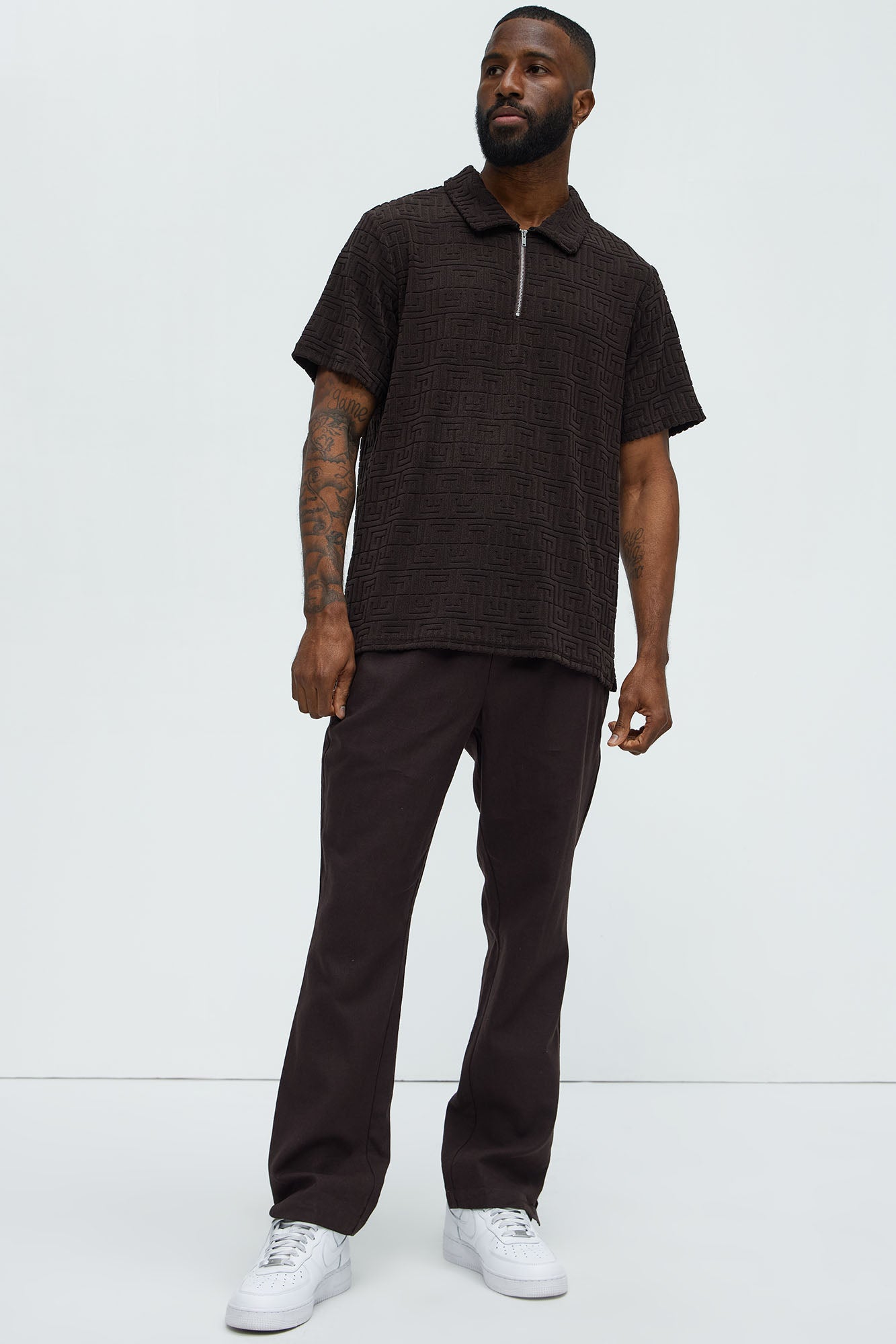 Bahamas Linen Slim Pull On Pants - Brown - Image 3