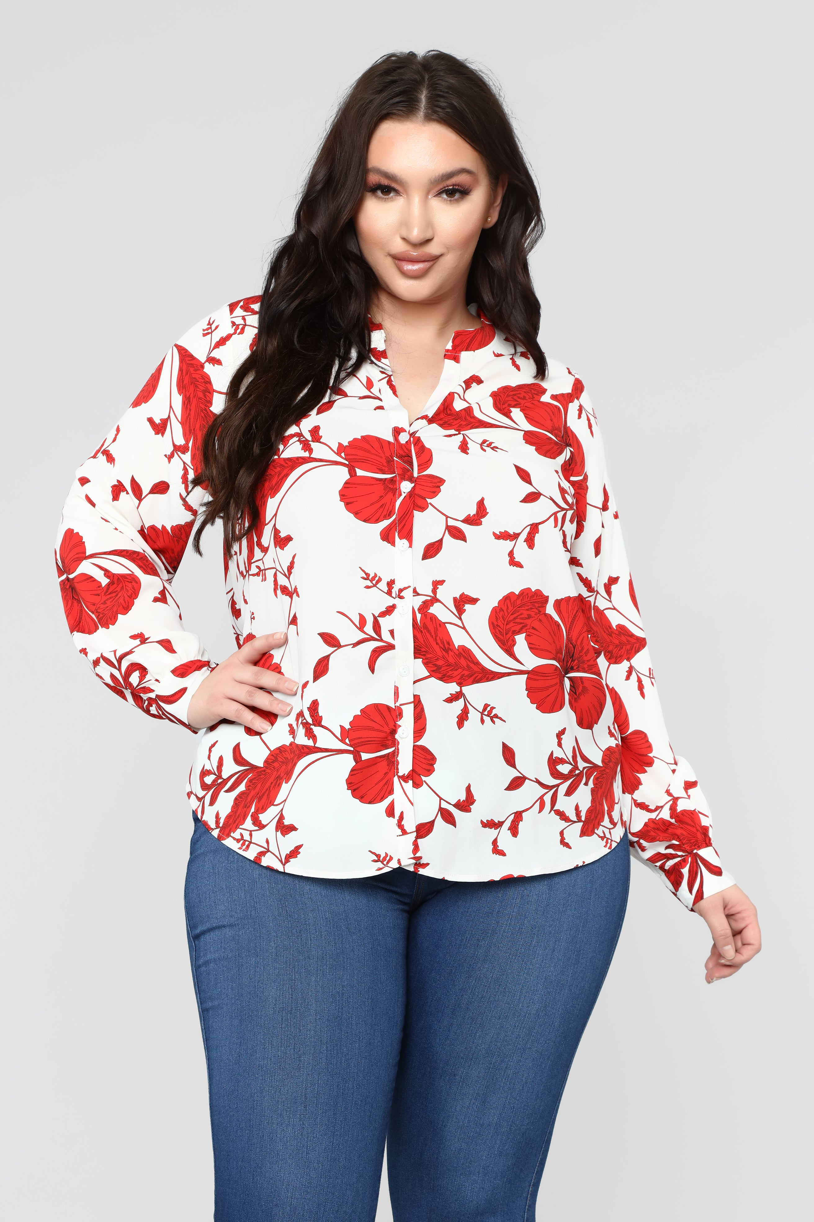 Floral Emotions Top - White/Combo - Image 4