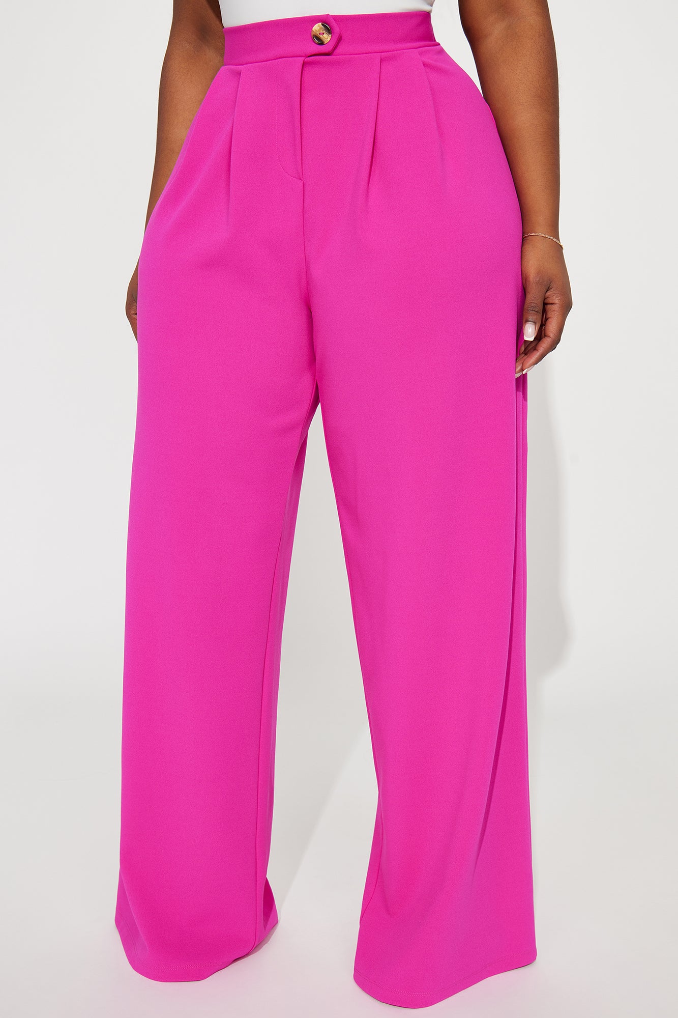 What Matters Most Wide Leg Trouser - Fuchsia - Image 5