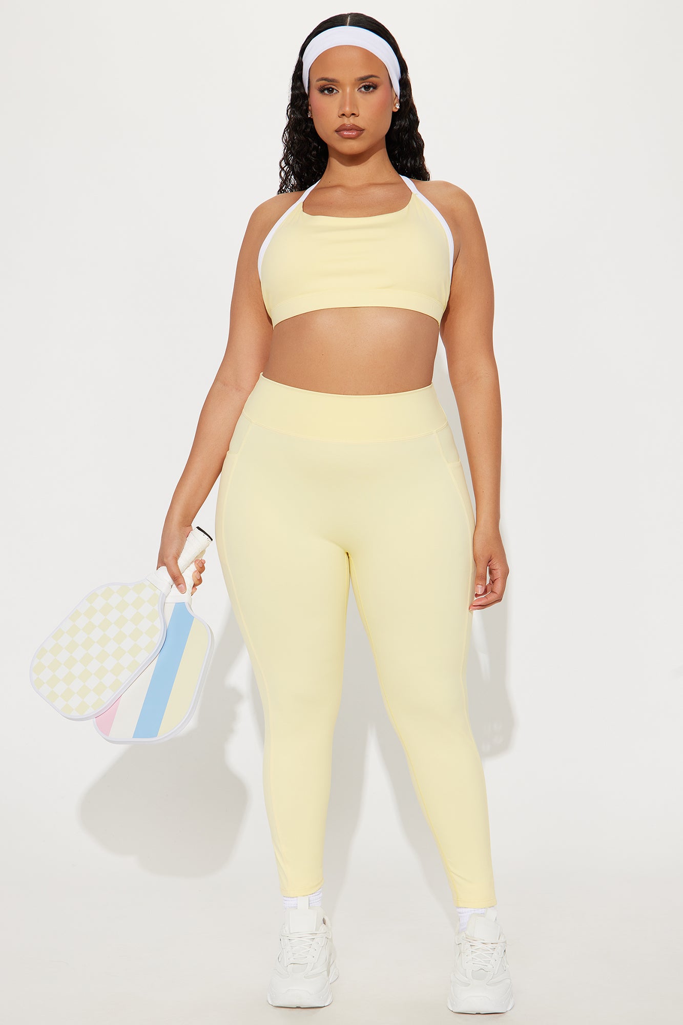 Tennis Club Sports Bra - Butter Yellow - Image 5