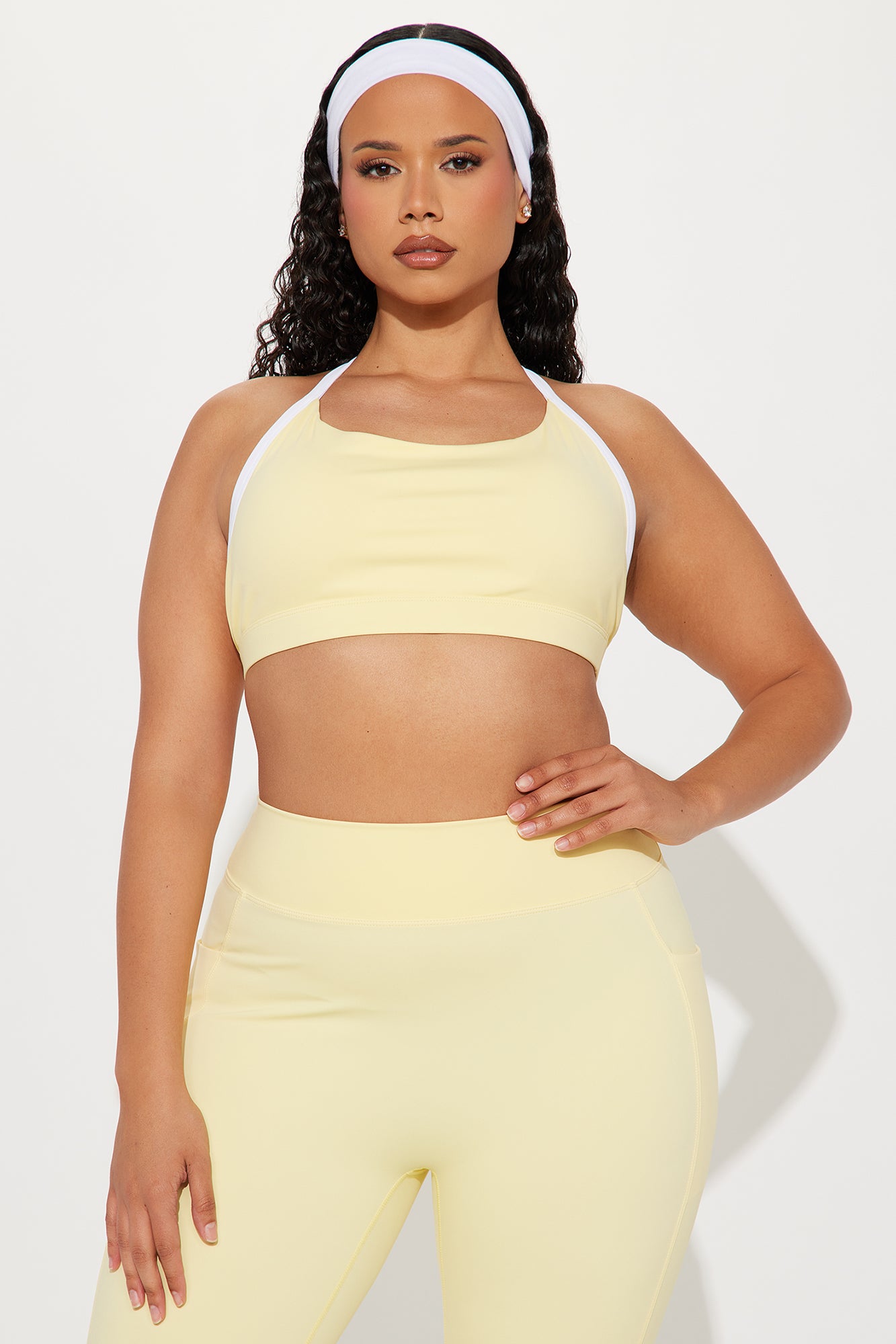 Tennis Club Sports Bra - Butter Yellow - Image 4