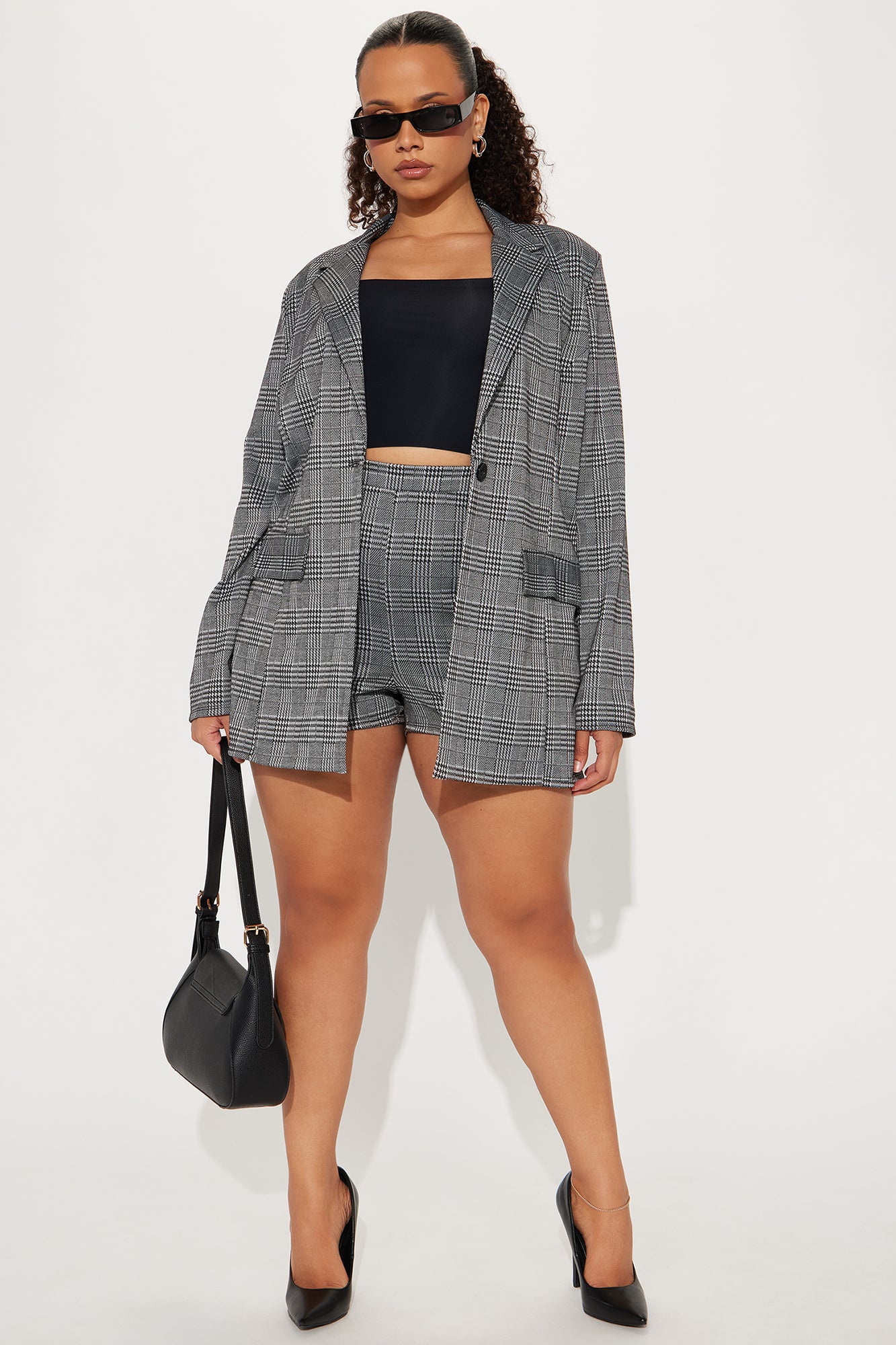 Suit Yourself Blazer And Micro Short Set - Black/combo - Image 4