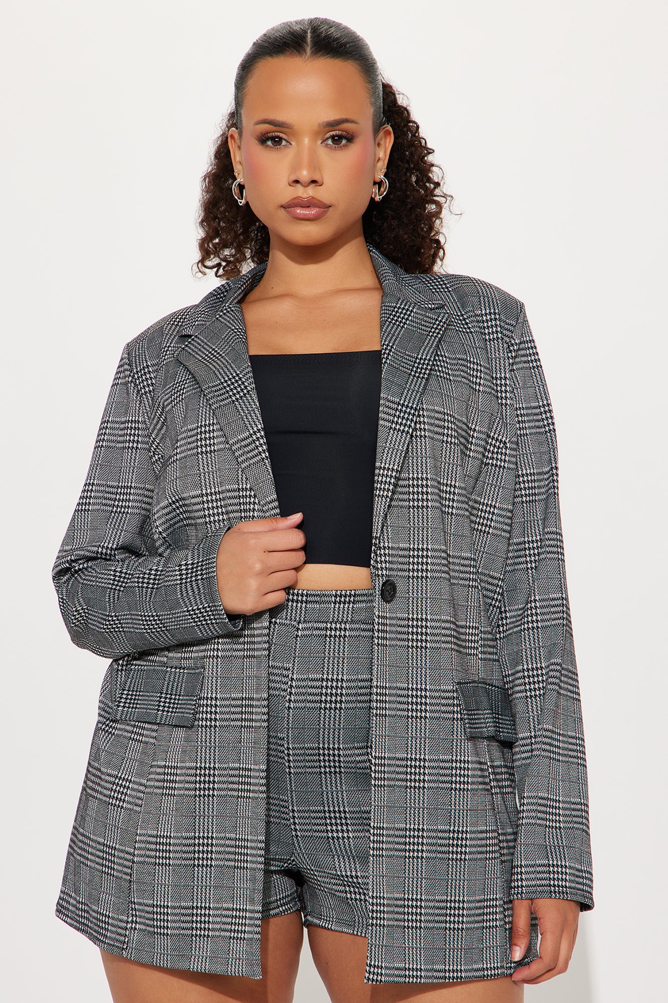Suit Yourself Blazer And Micro Short Set - Black/combo - Image 5