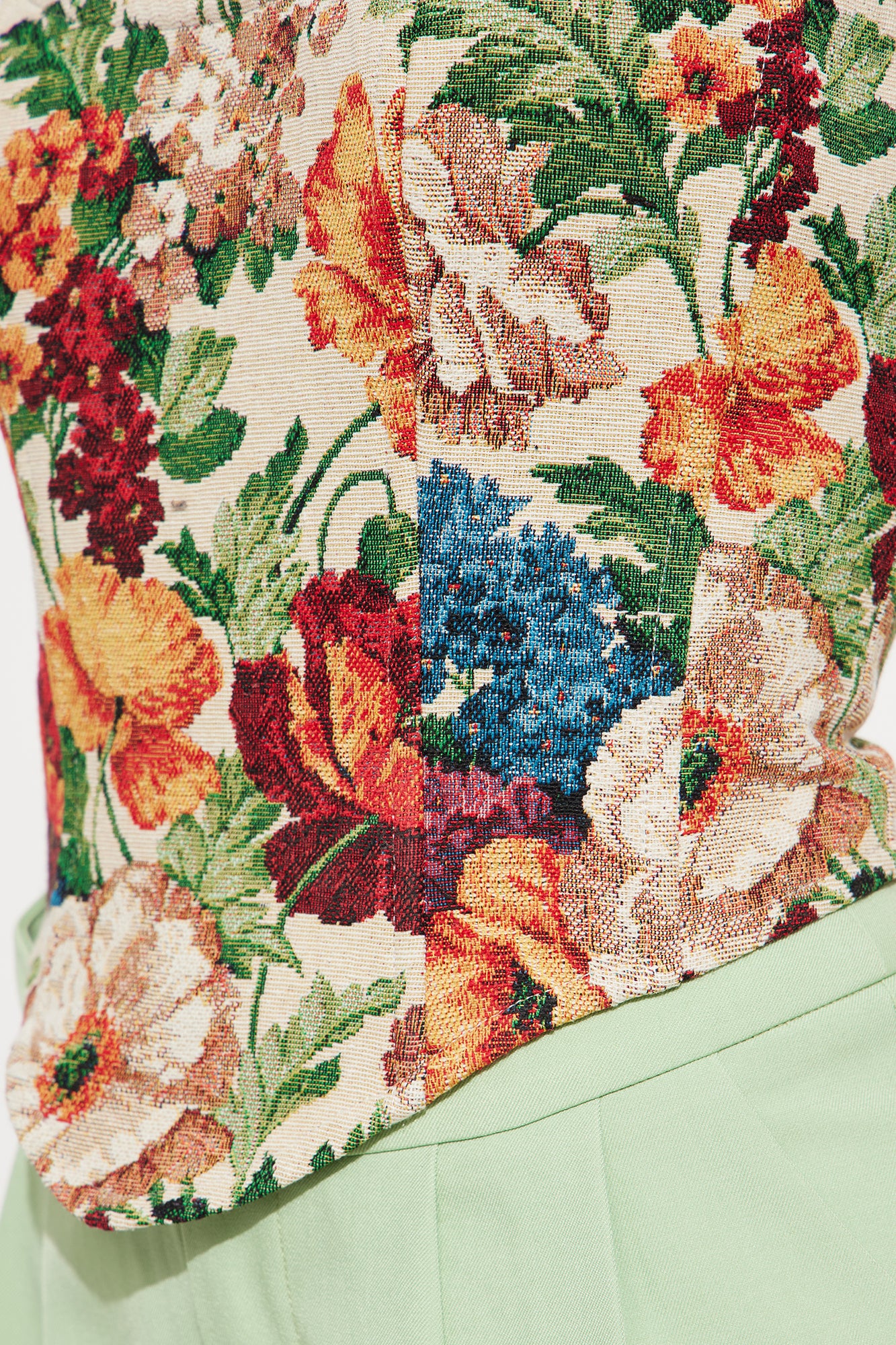 Faye Floral Jacquard Corset Top - Multi Color - Image 4