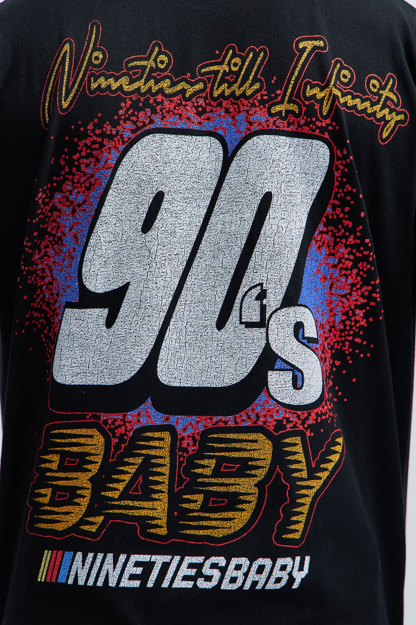 90's Till Infinity Oversized Short Sleeve Tee - Black - Image 5