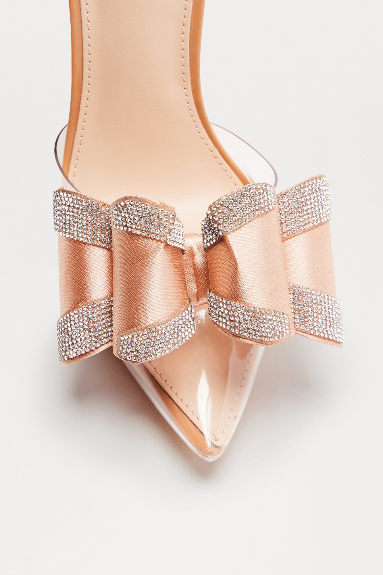 Xandi Rhinestone Bow Pumps - Champagne - Image 5