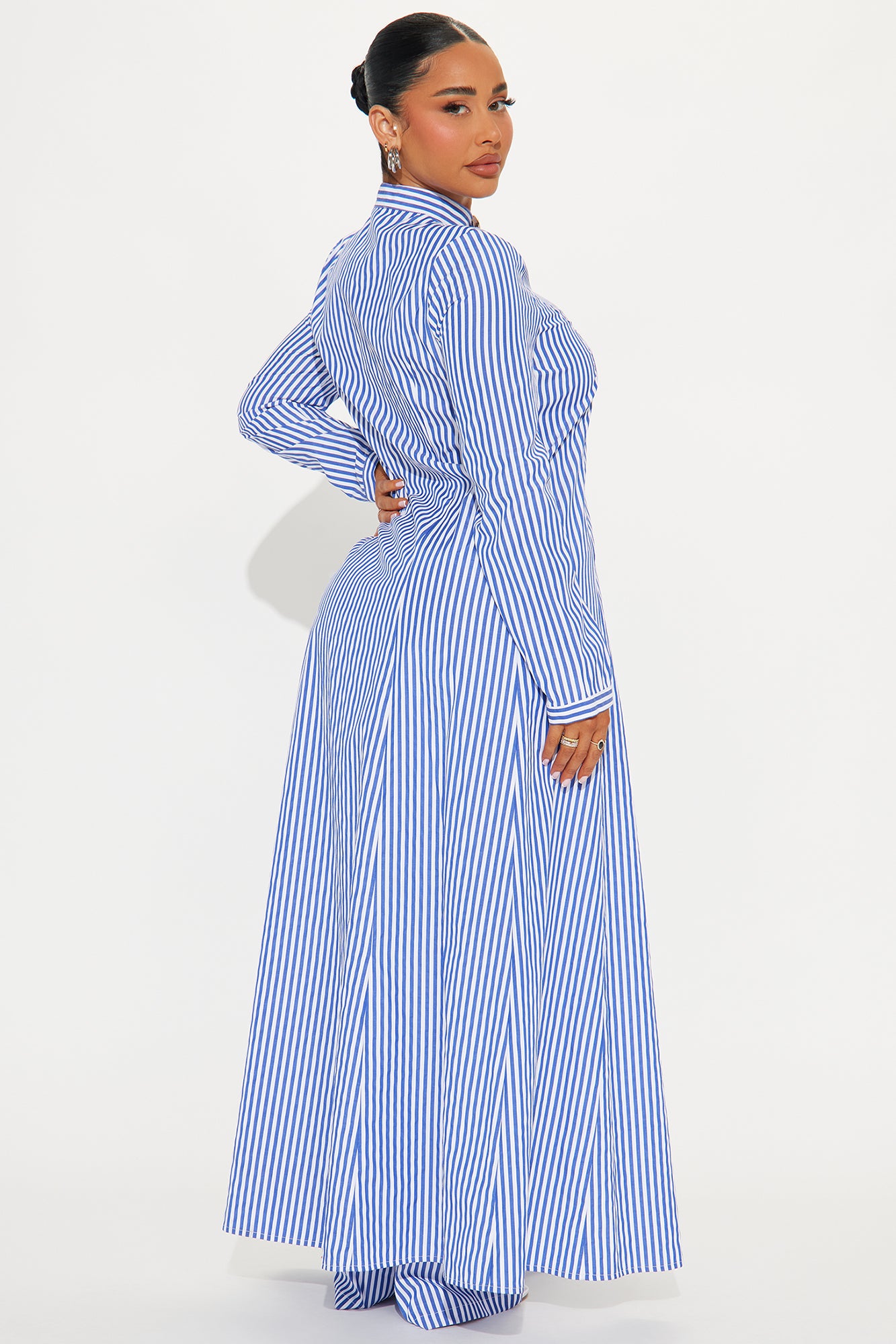 Yacht Trip Stripe Pant Set - White/Blue - Image 4